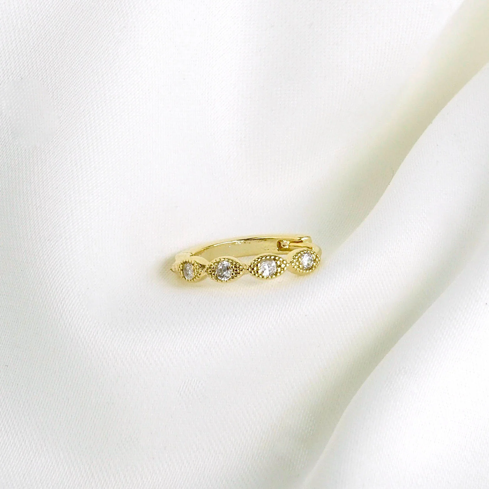 Delicate Cubic Hoop - Image 3