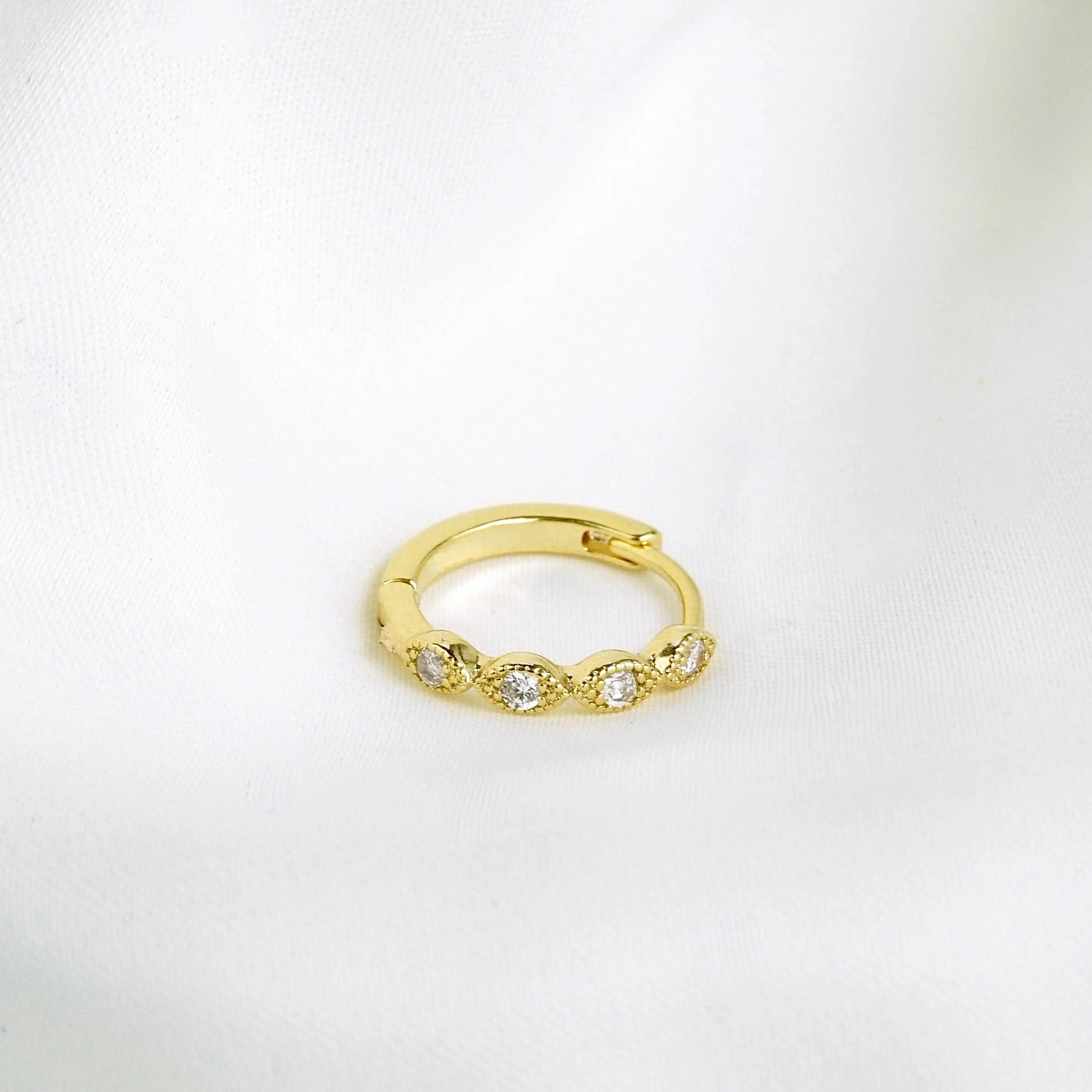 Delicate Cubic Hoop - Image 4