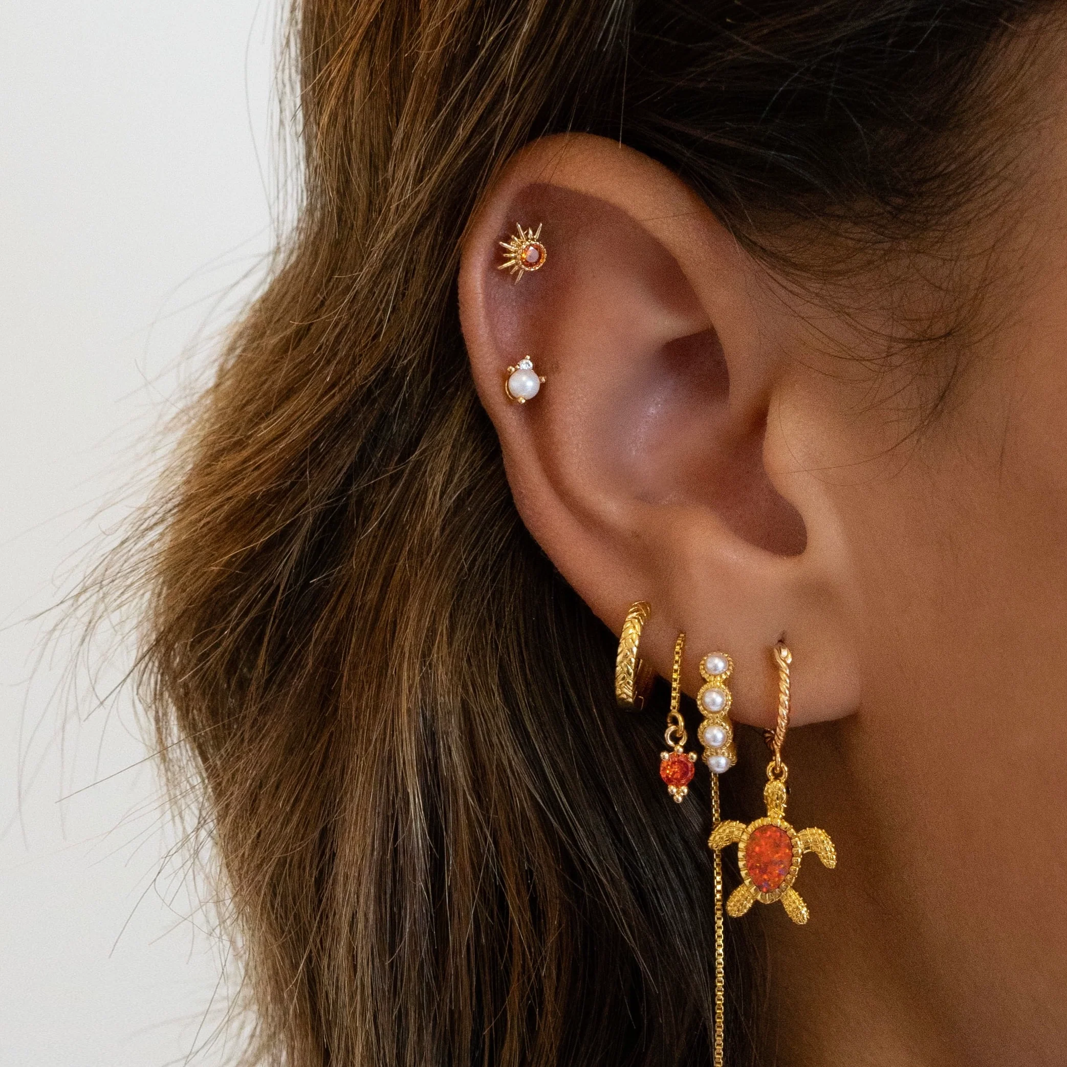 Golden Braided Hoop - Image 3