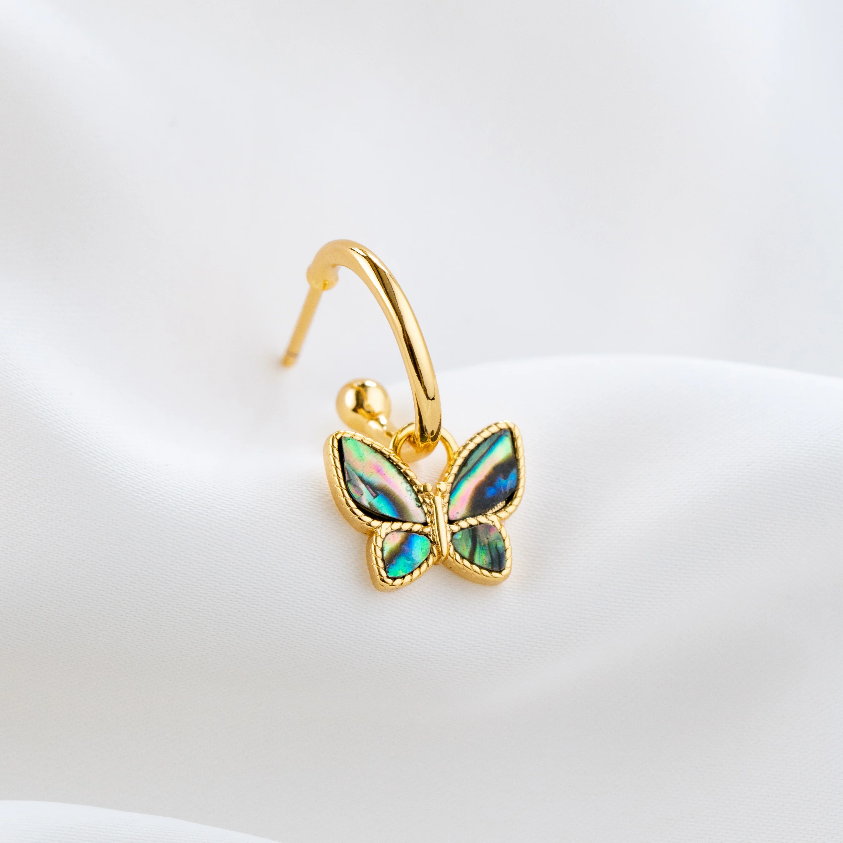 Mother Of Pearl Butterfly Earring - Image 3