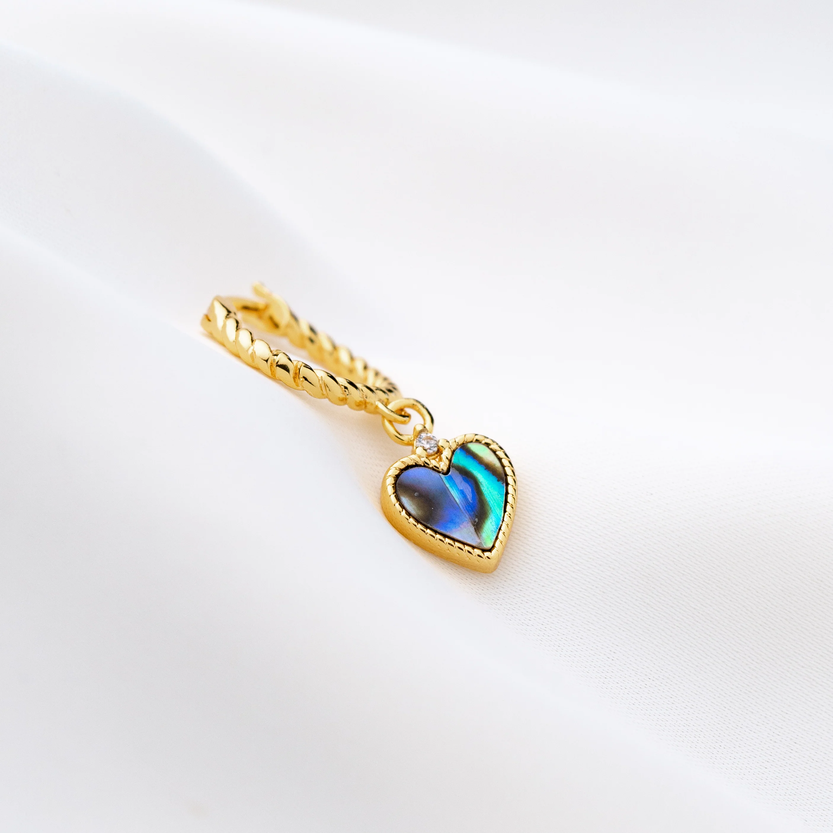 Mother Of Pearl Heart Earring