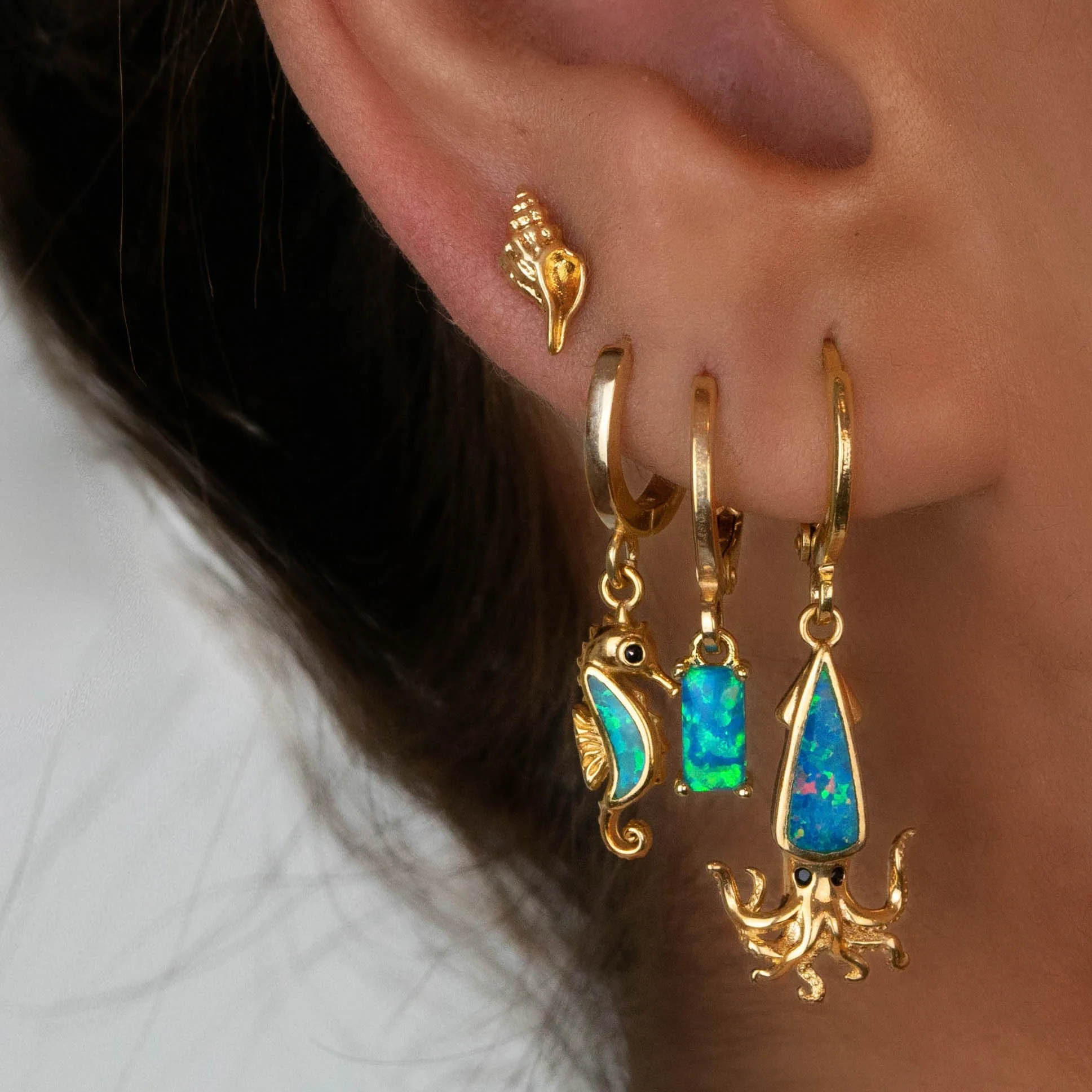 Opal Seahorse Earring - Image 2