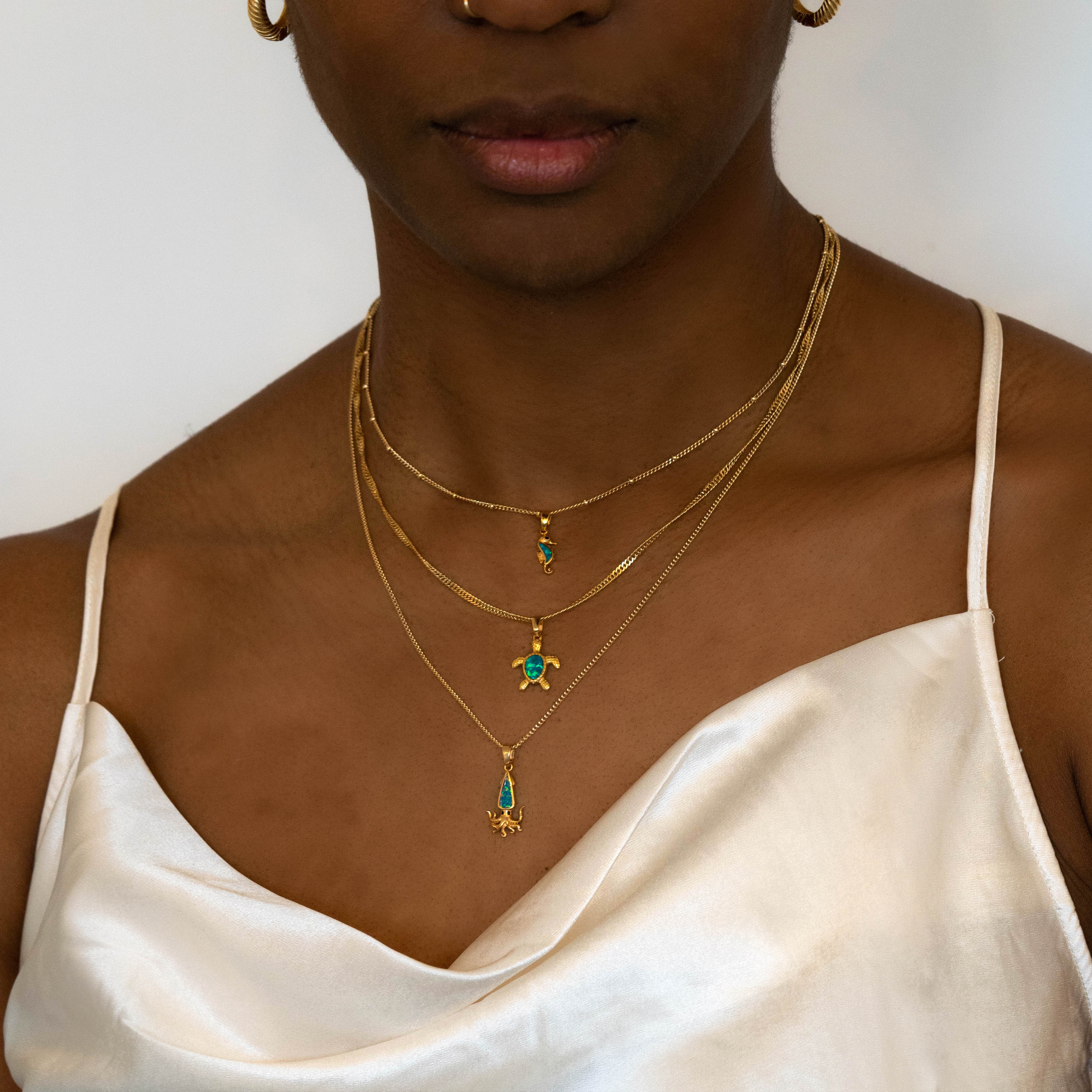 Opal Seahorse Necklace - Image 2