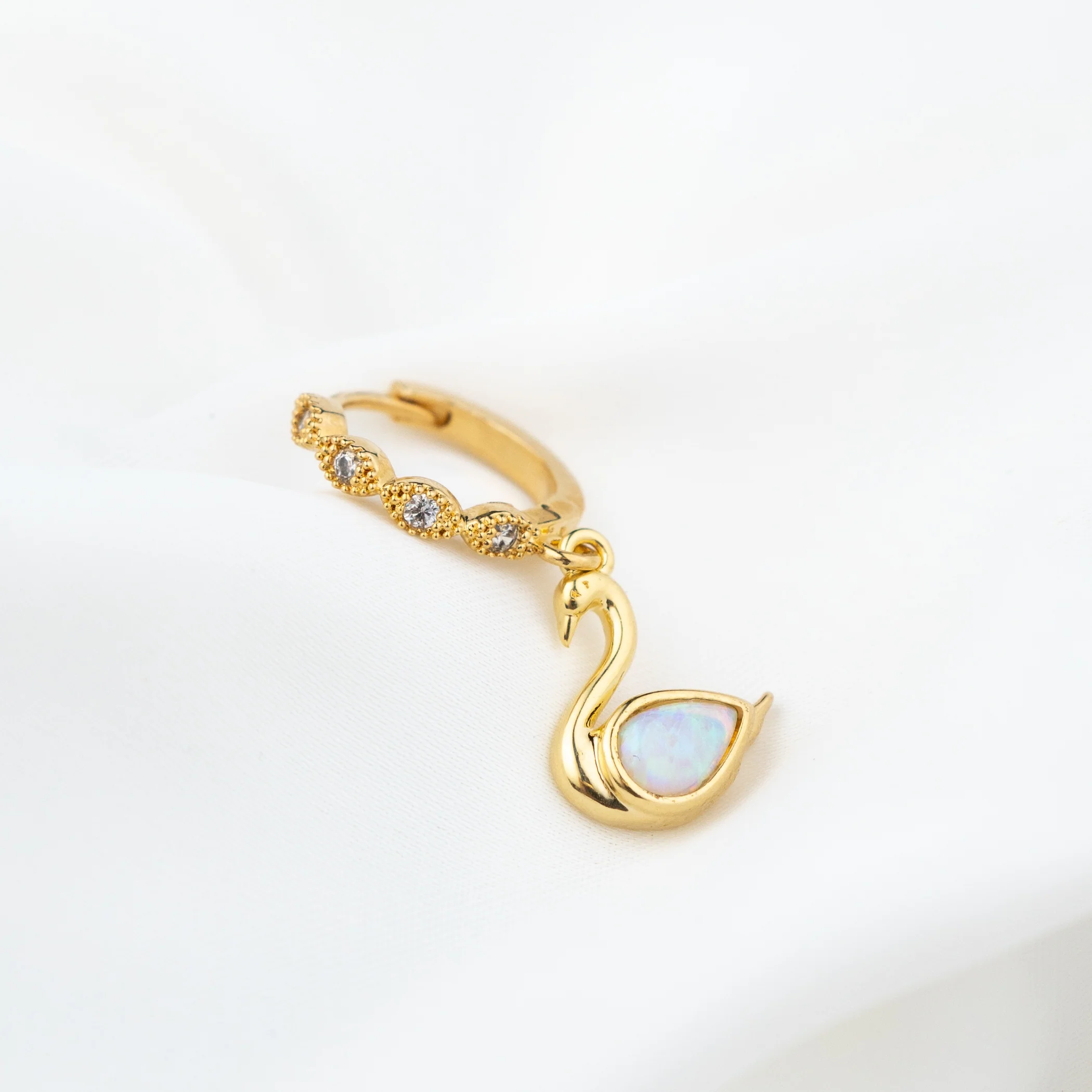 Opal Swan Earring - Image 3