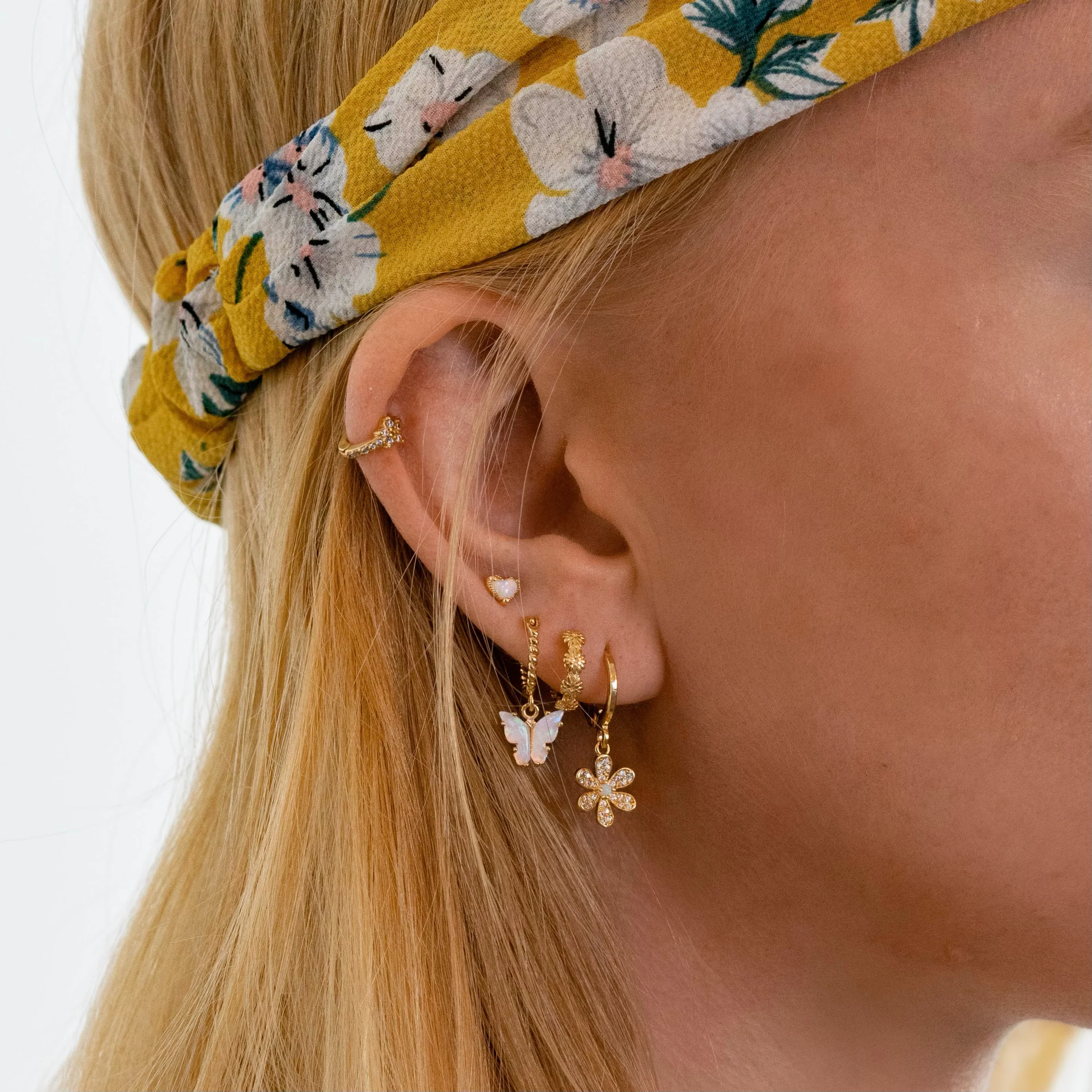 Opal Wings Butterfly Earring - Image 2