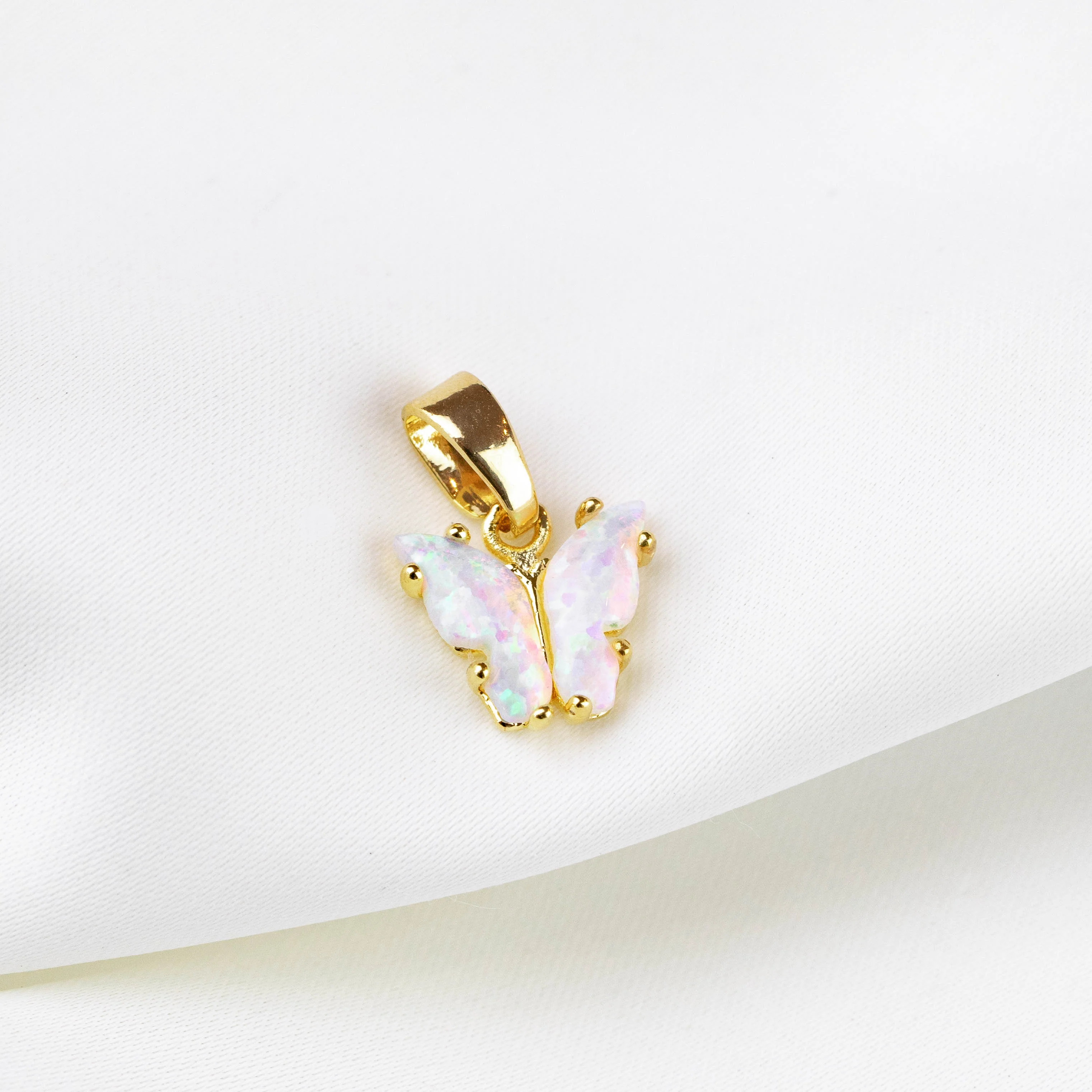Opal Wings Butterfly Necklace - Image 3