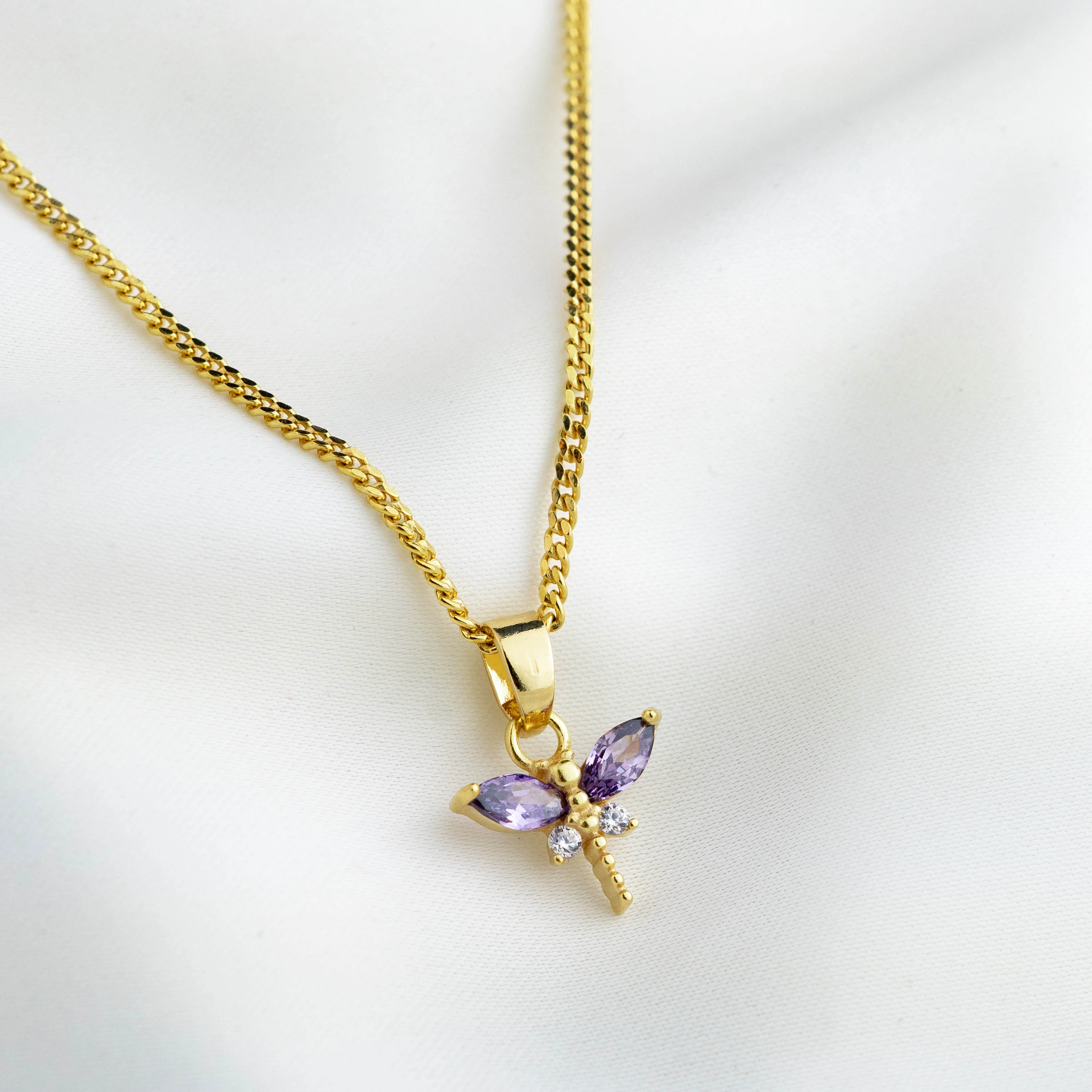 Purple Dragonfly Necklace - Image 4