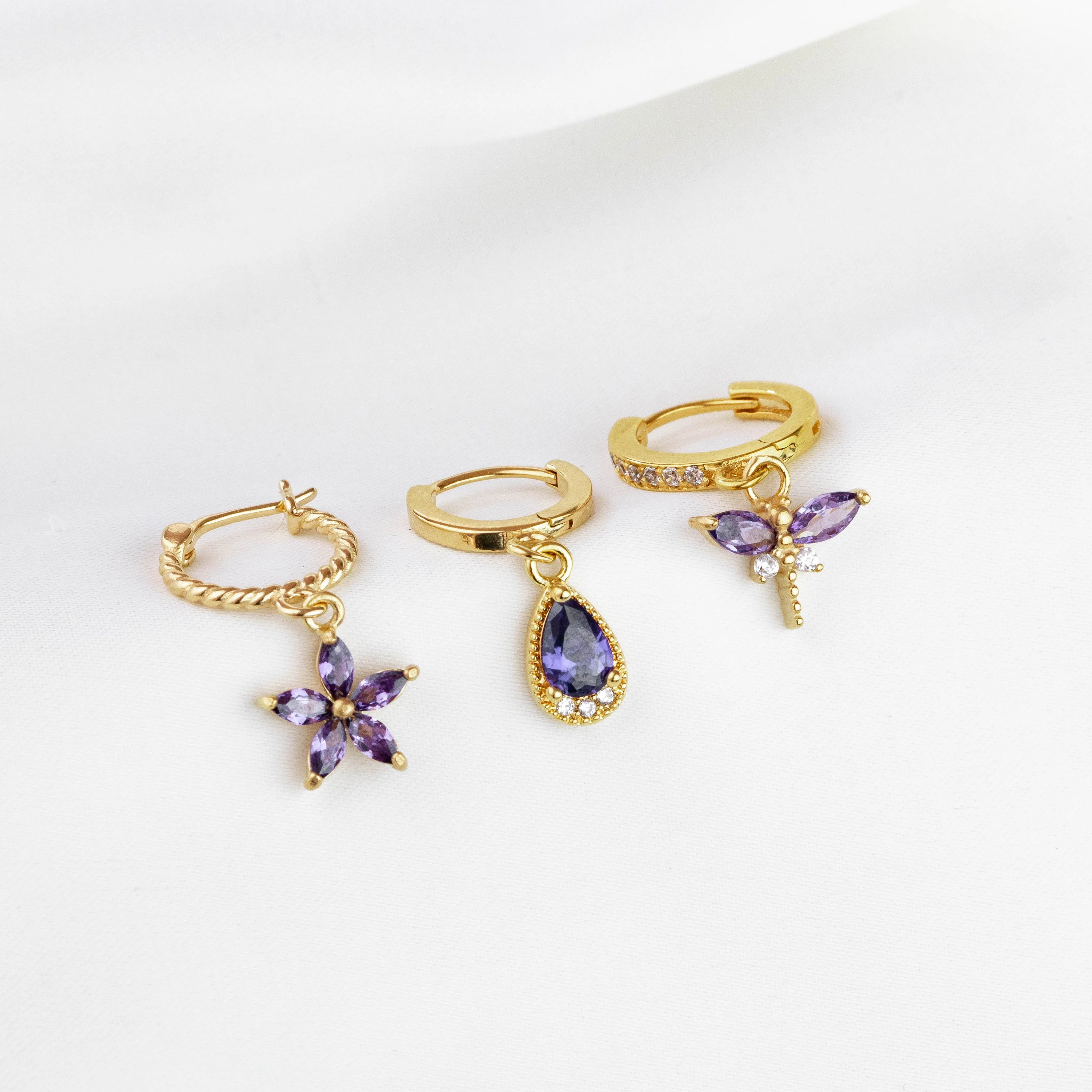 Purple Dragonfly Earring - Image 4
