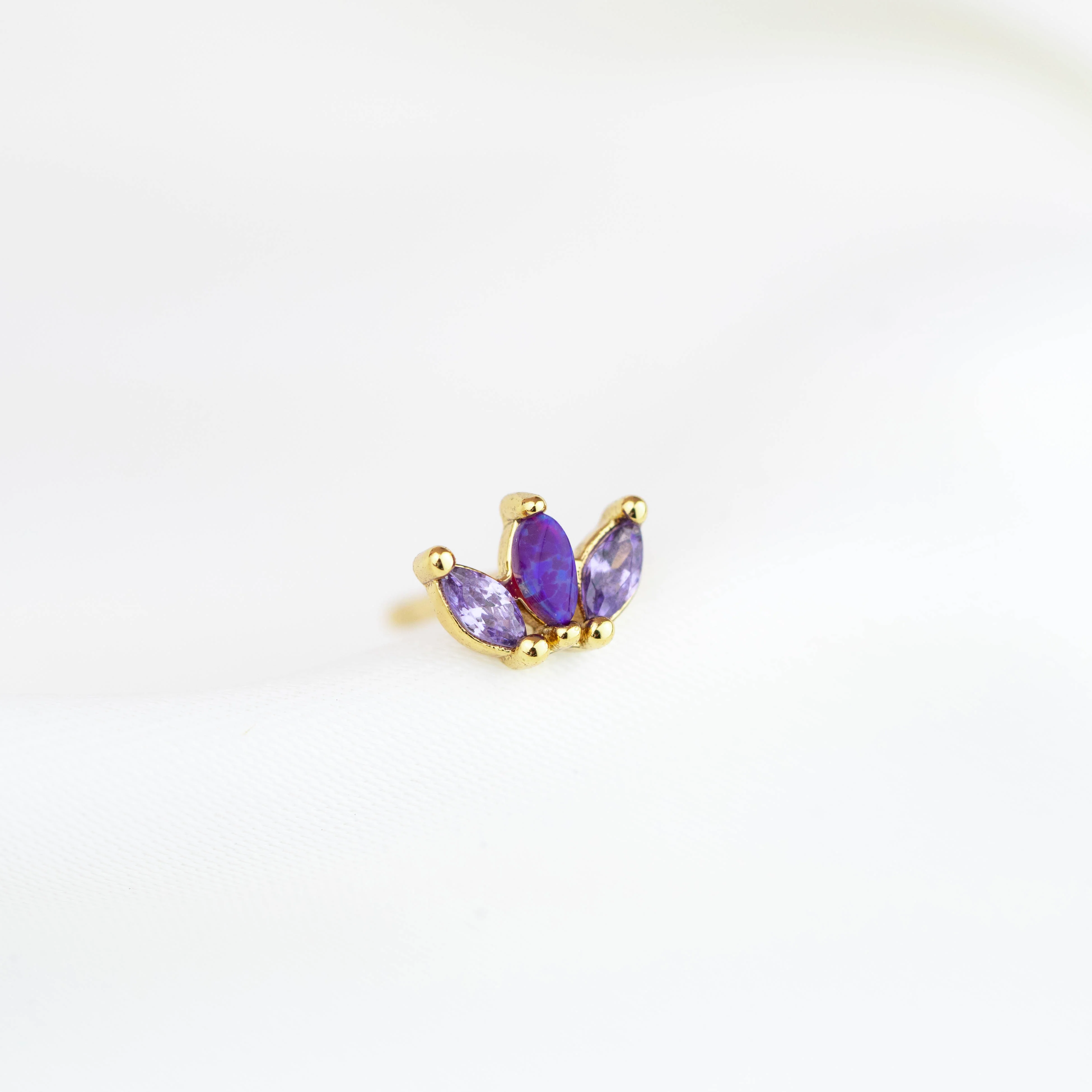 Purple Petal Stud - Image 3