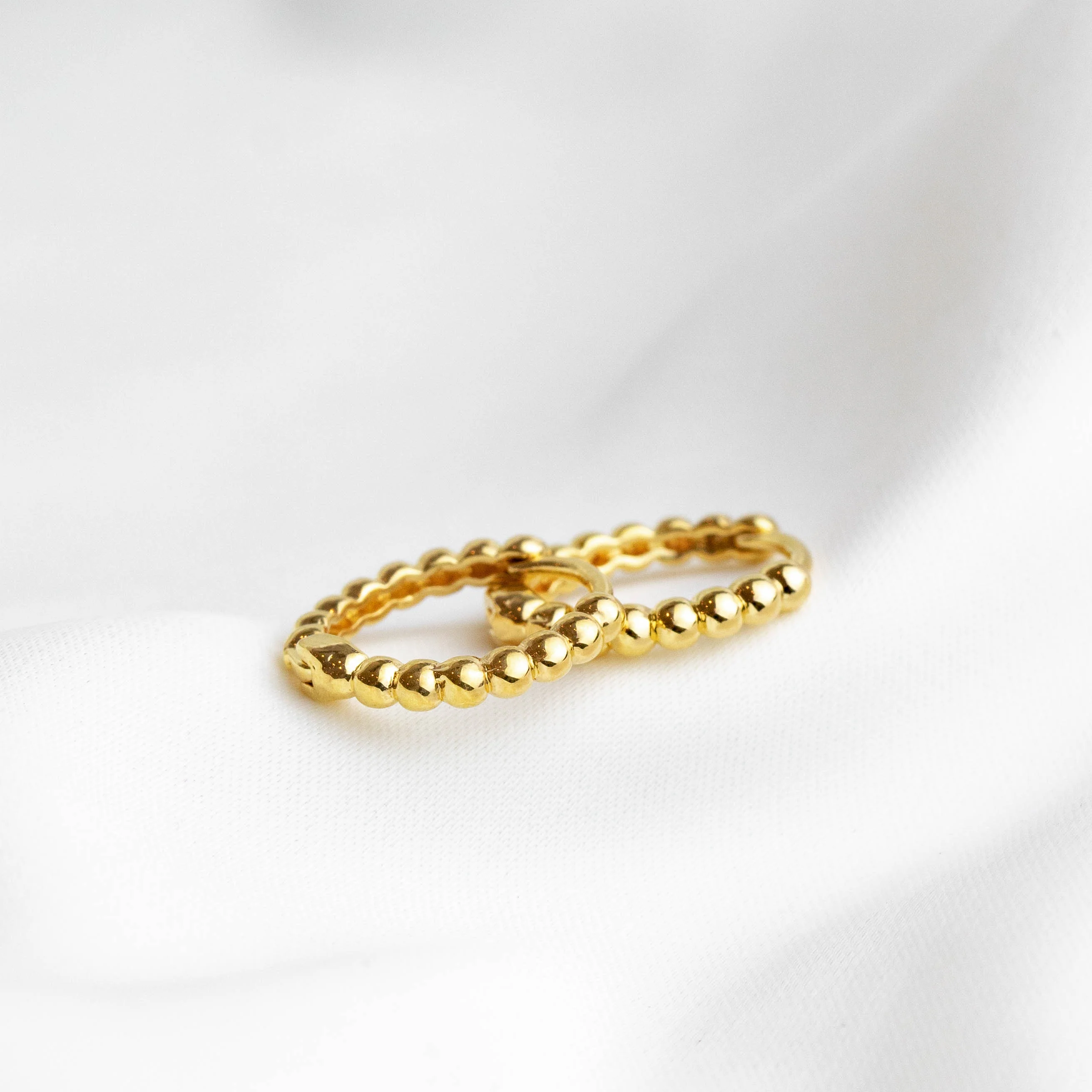 Round Golden Hoop Earring - Image 4