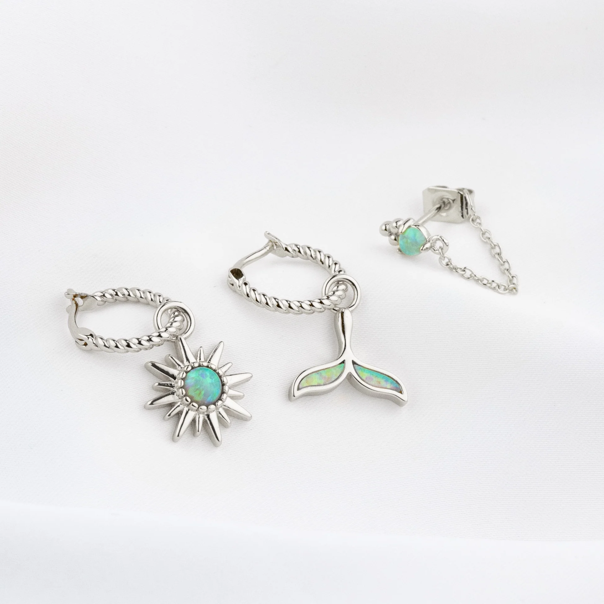 Silver Bohemian Green Coastline Set