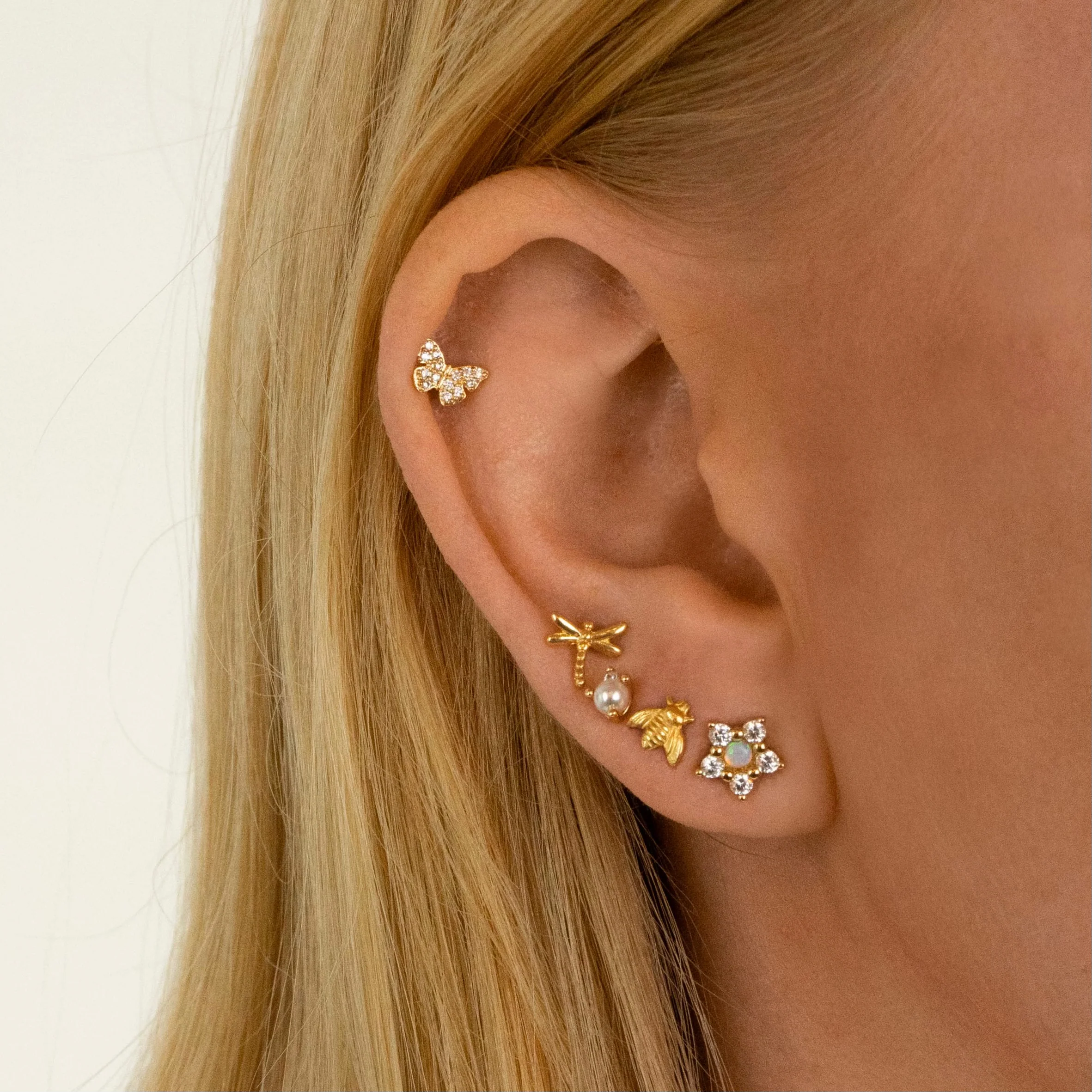 Silver Dragonfly Stud - Image 3
