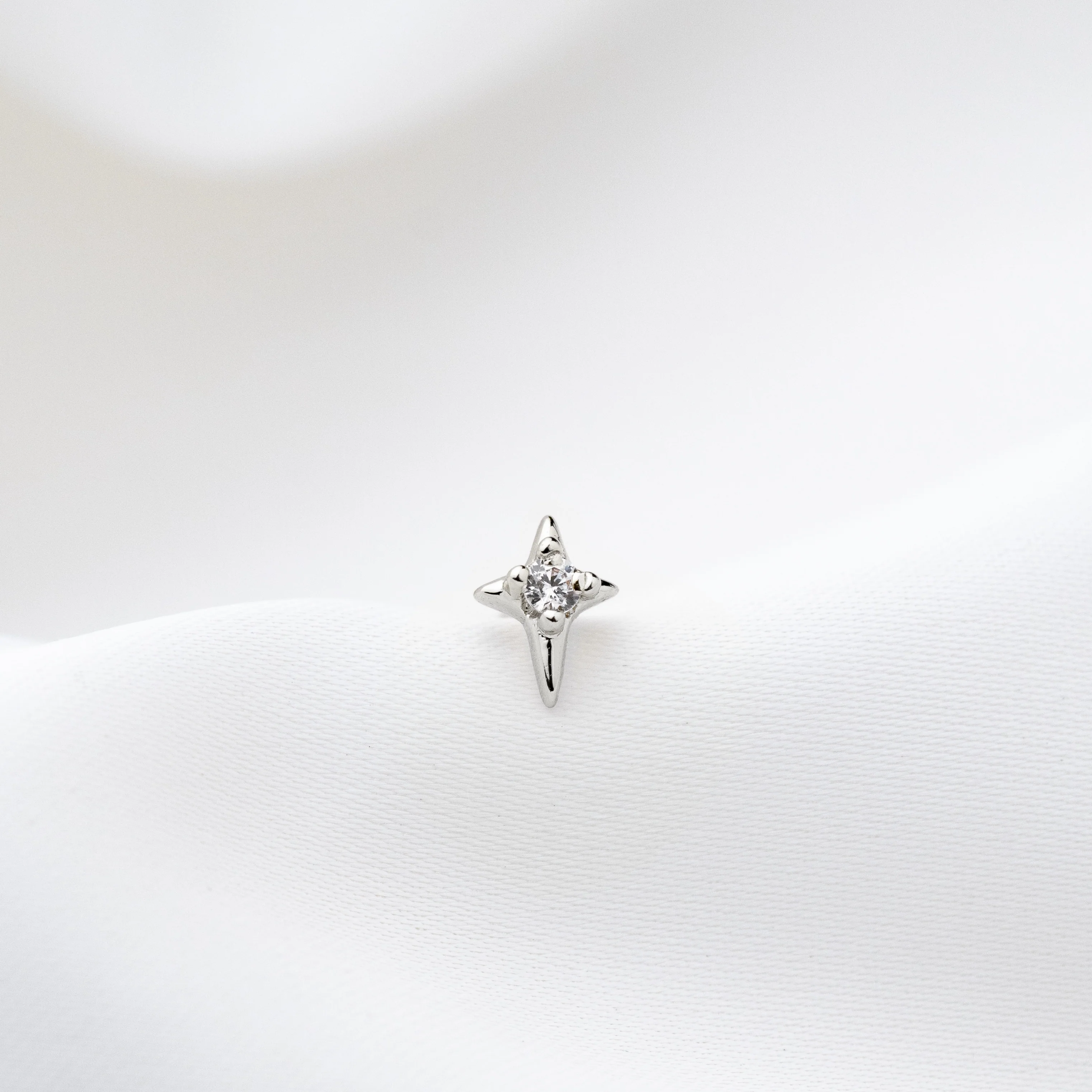 Silver Evangeline Stud