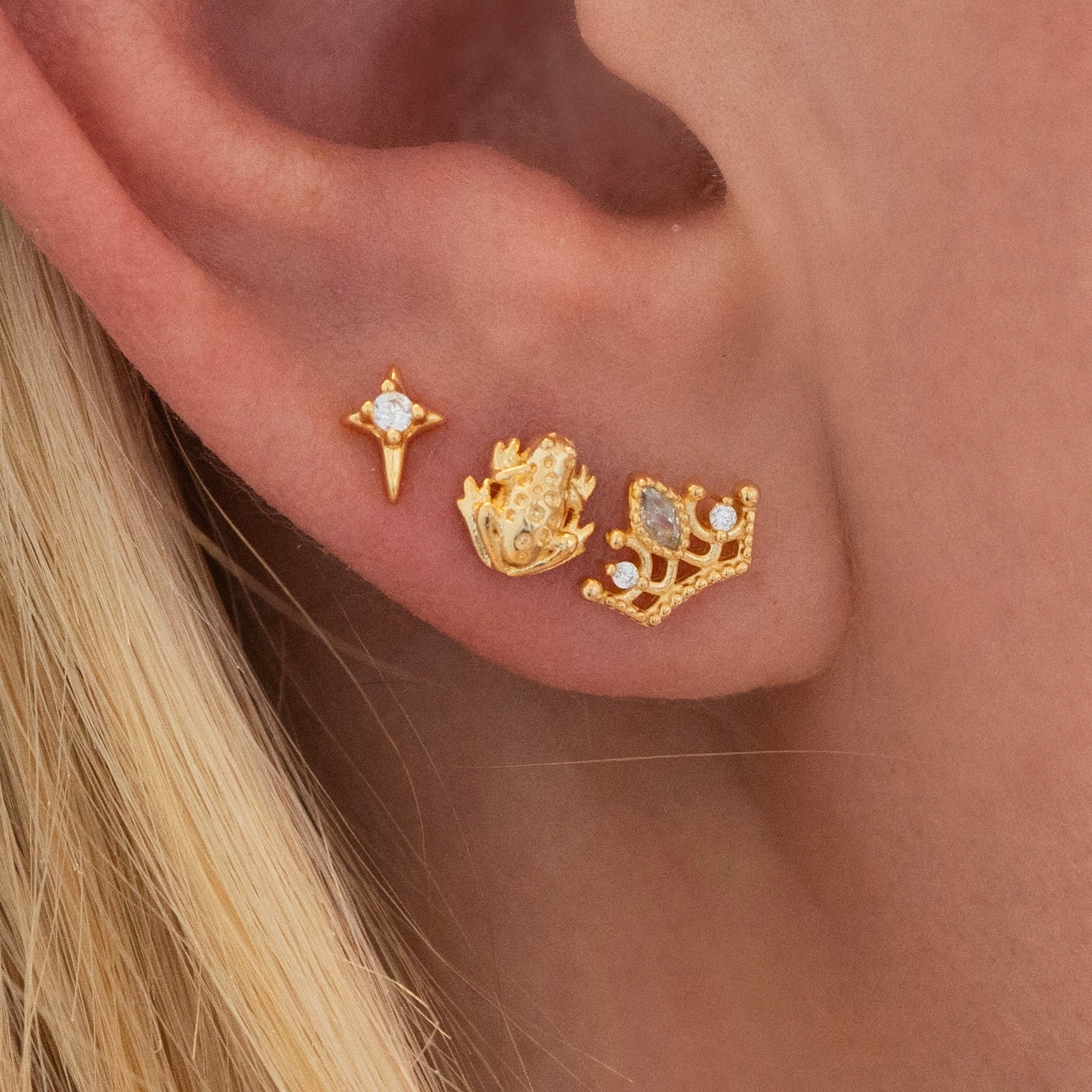 Silver Frog Stud - Image 4