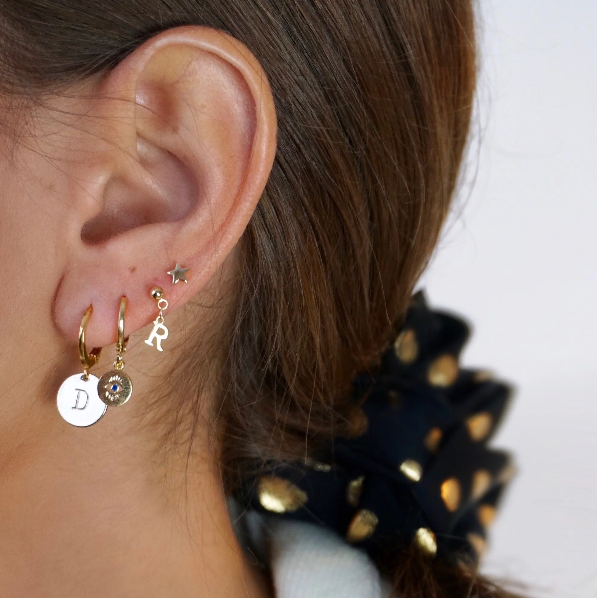 Silver Initial Letter Earpin - Image 2