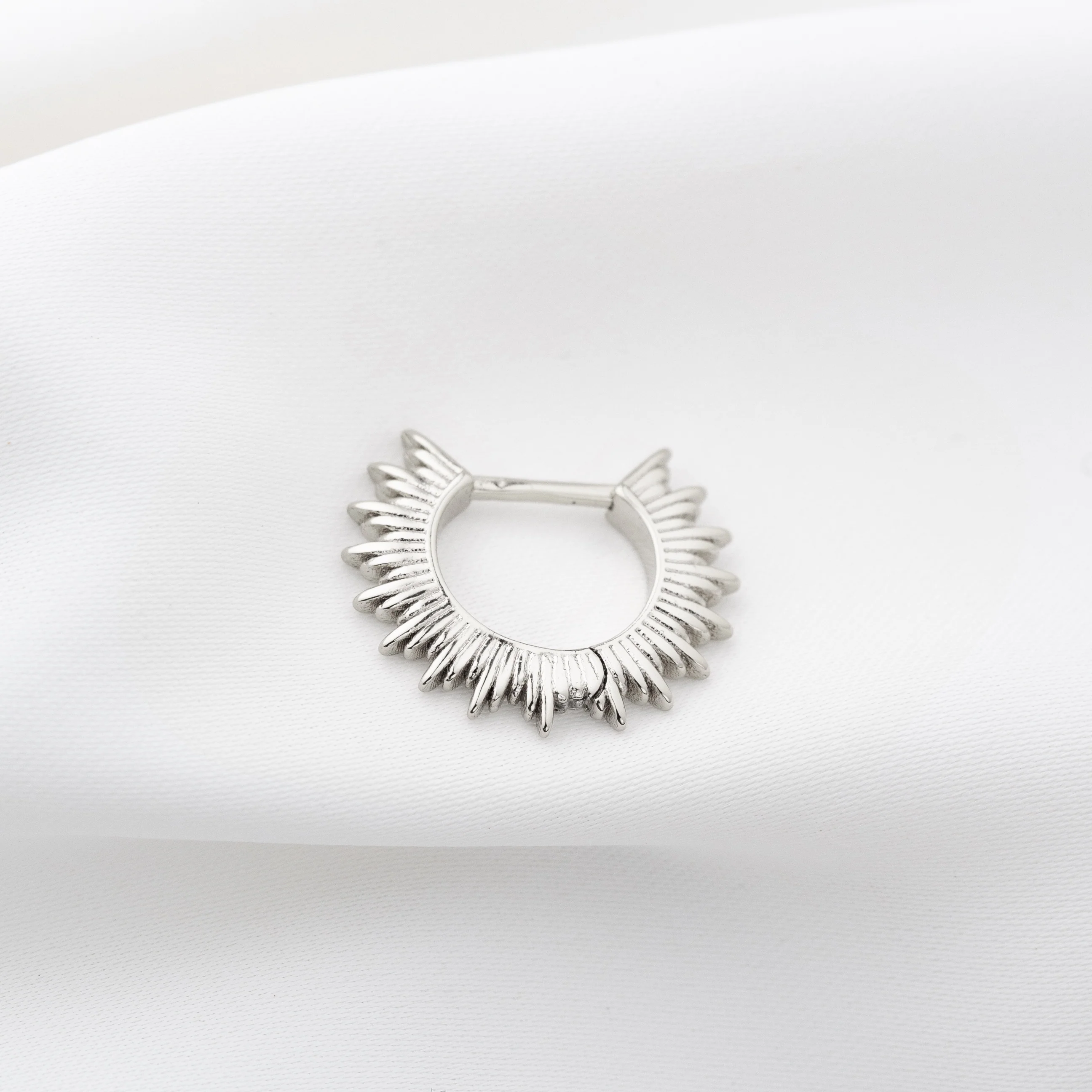 Silver Little Sunbeam Hoop - Image 2