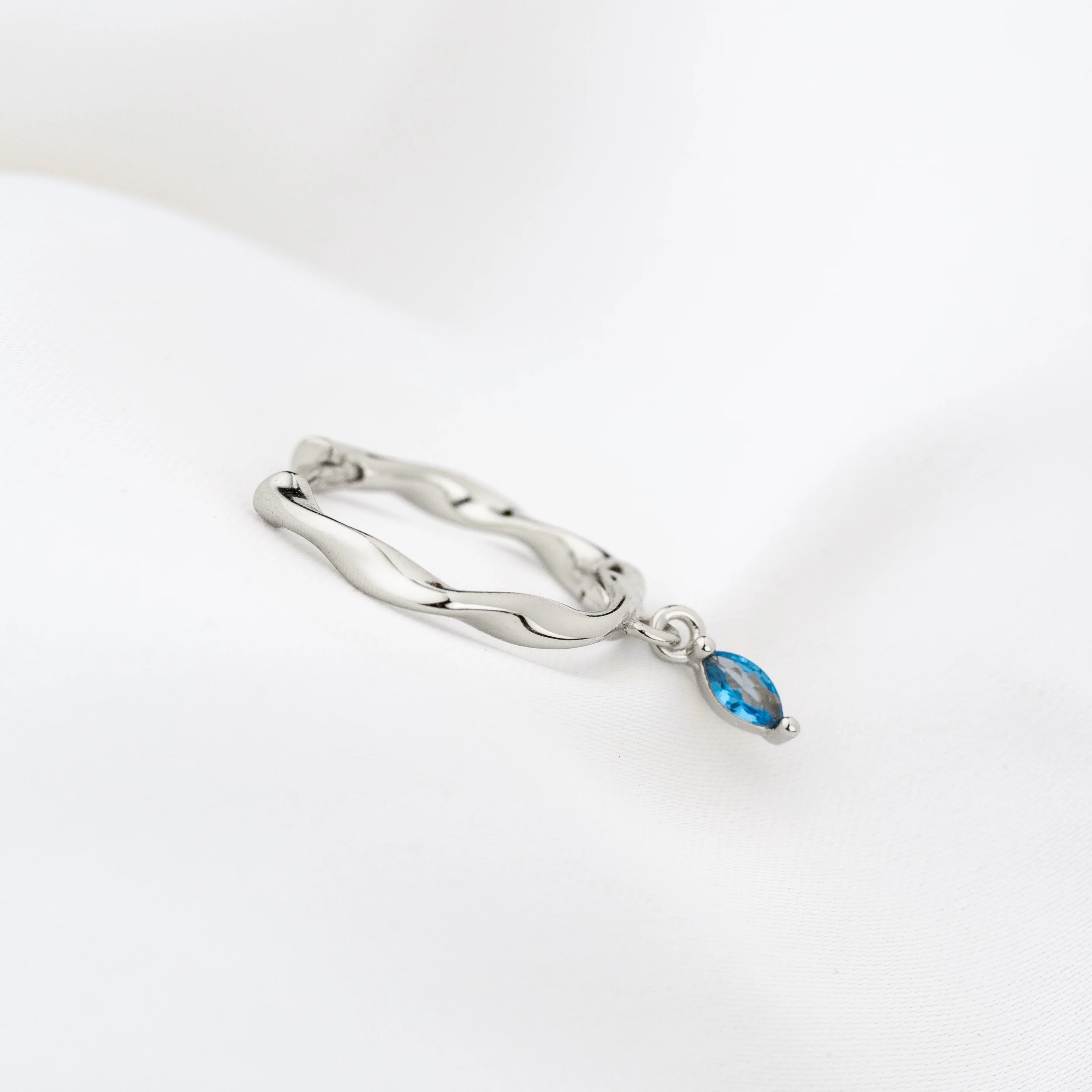 Silver Ocean Flow Earring - Image 2