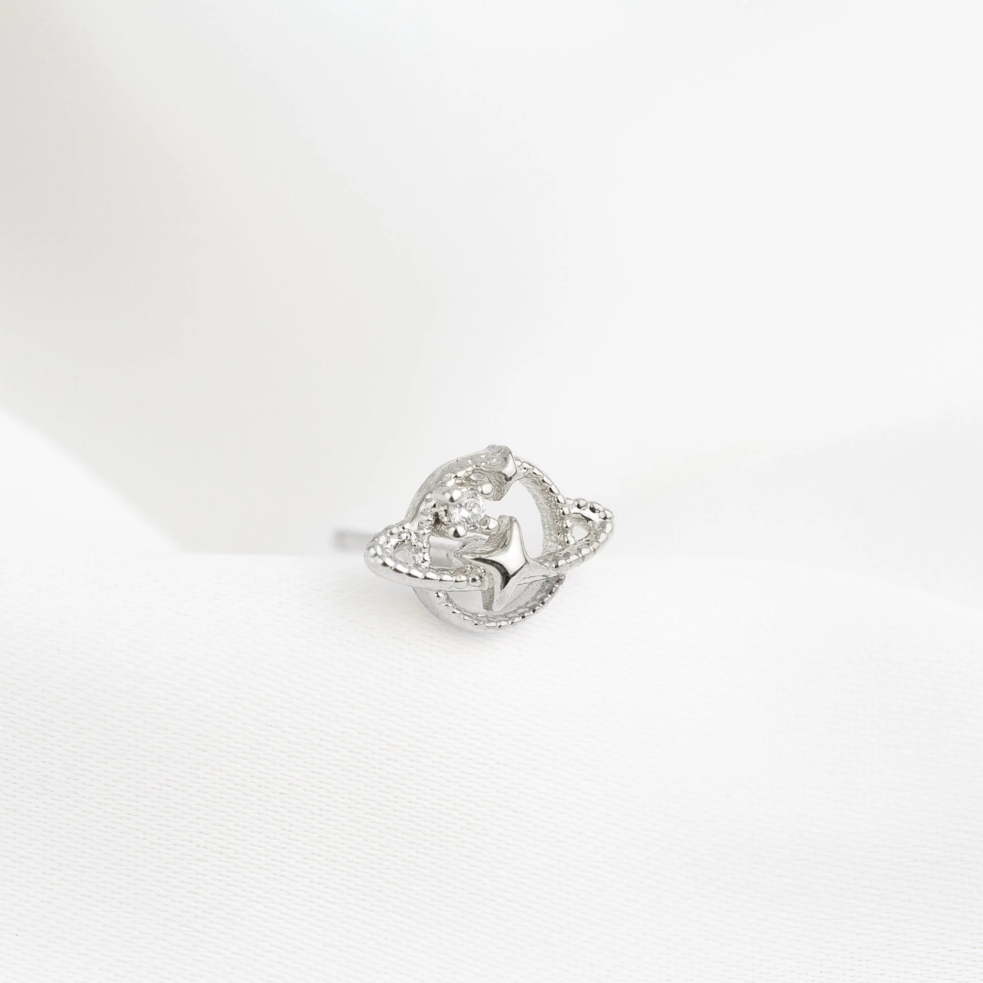 Silver Planet Stud