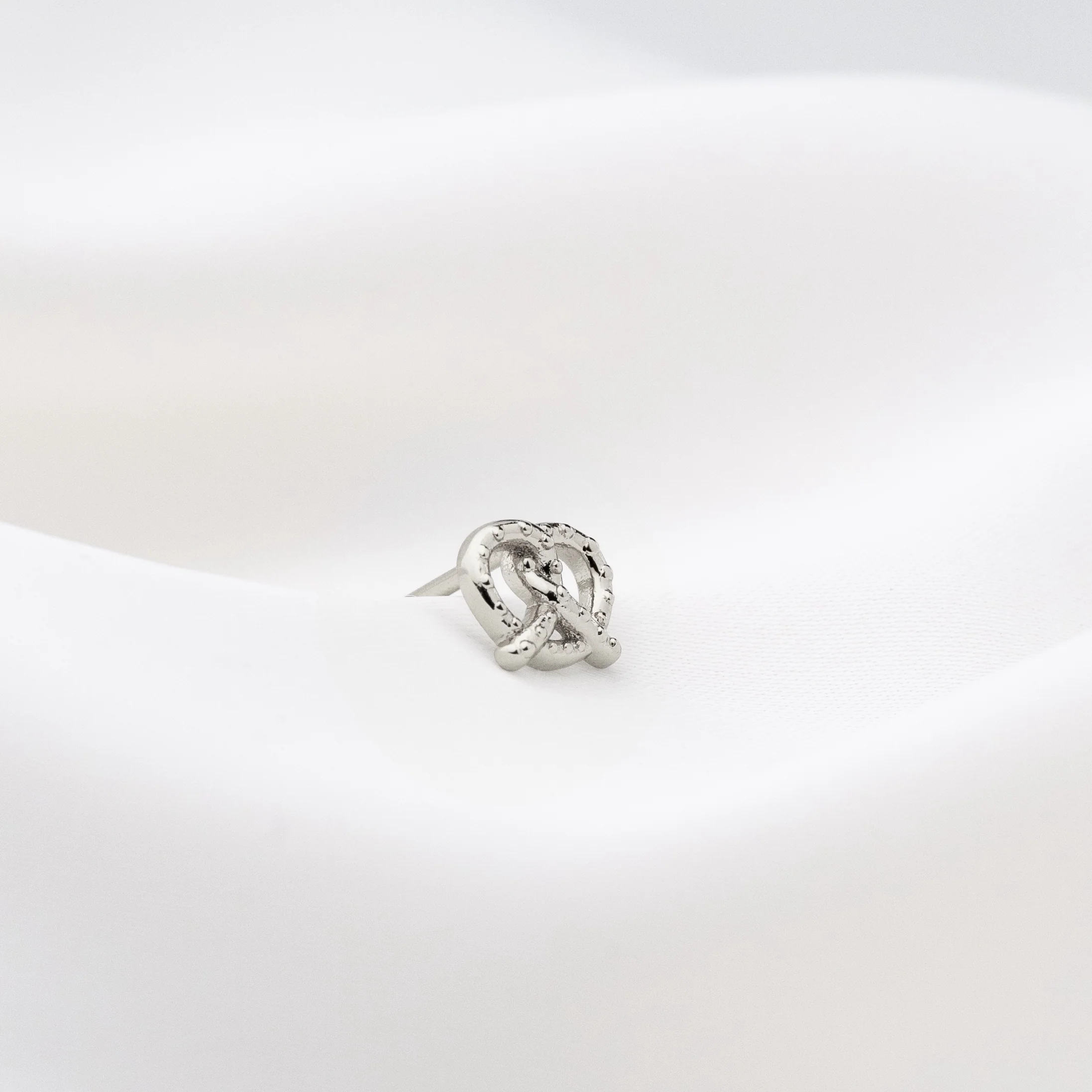 Silver Pretzel Stud - Image 3