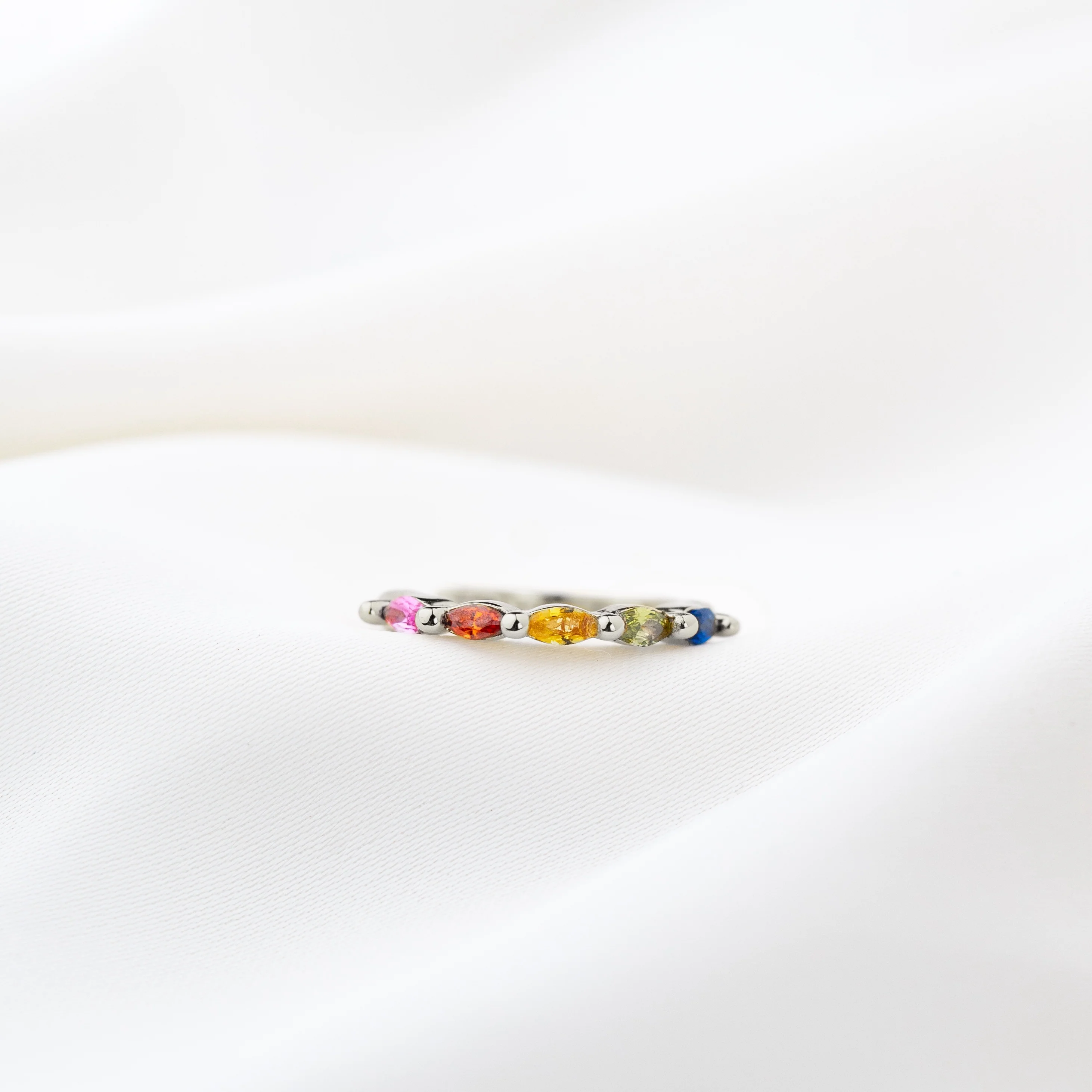 Silver Rainbow hoop - Image 2