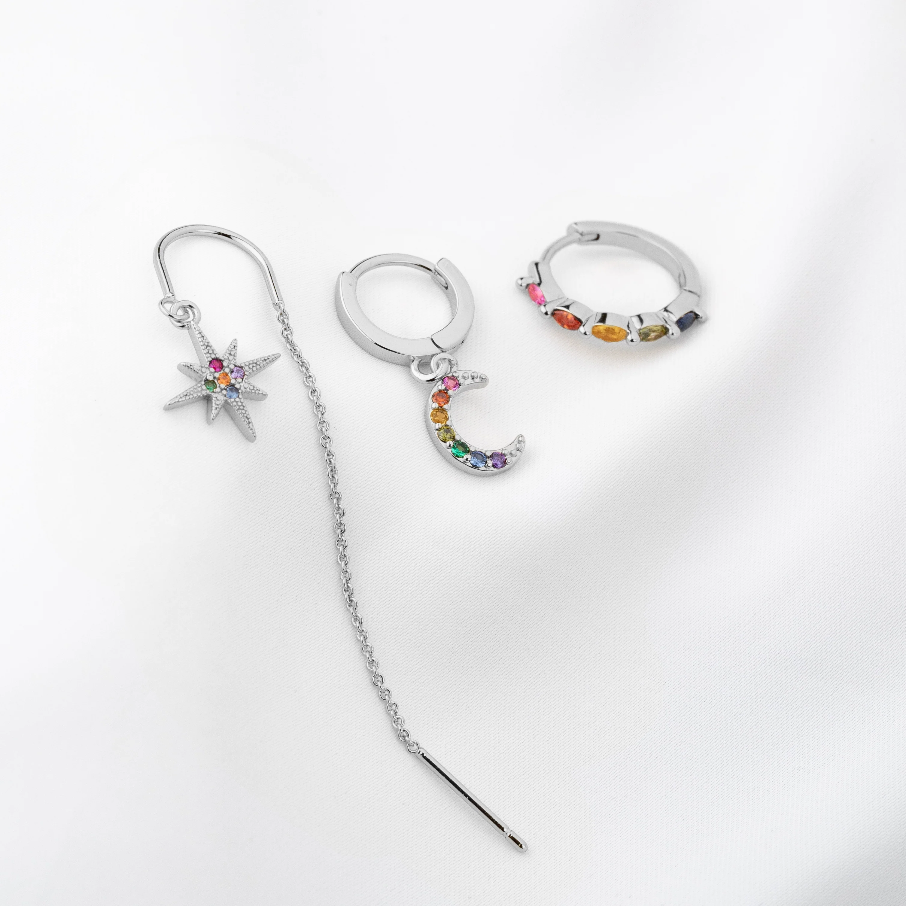 Silver Rainbow hoop - Image 3
