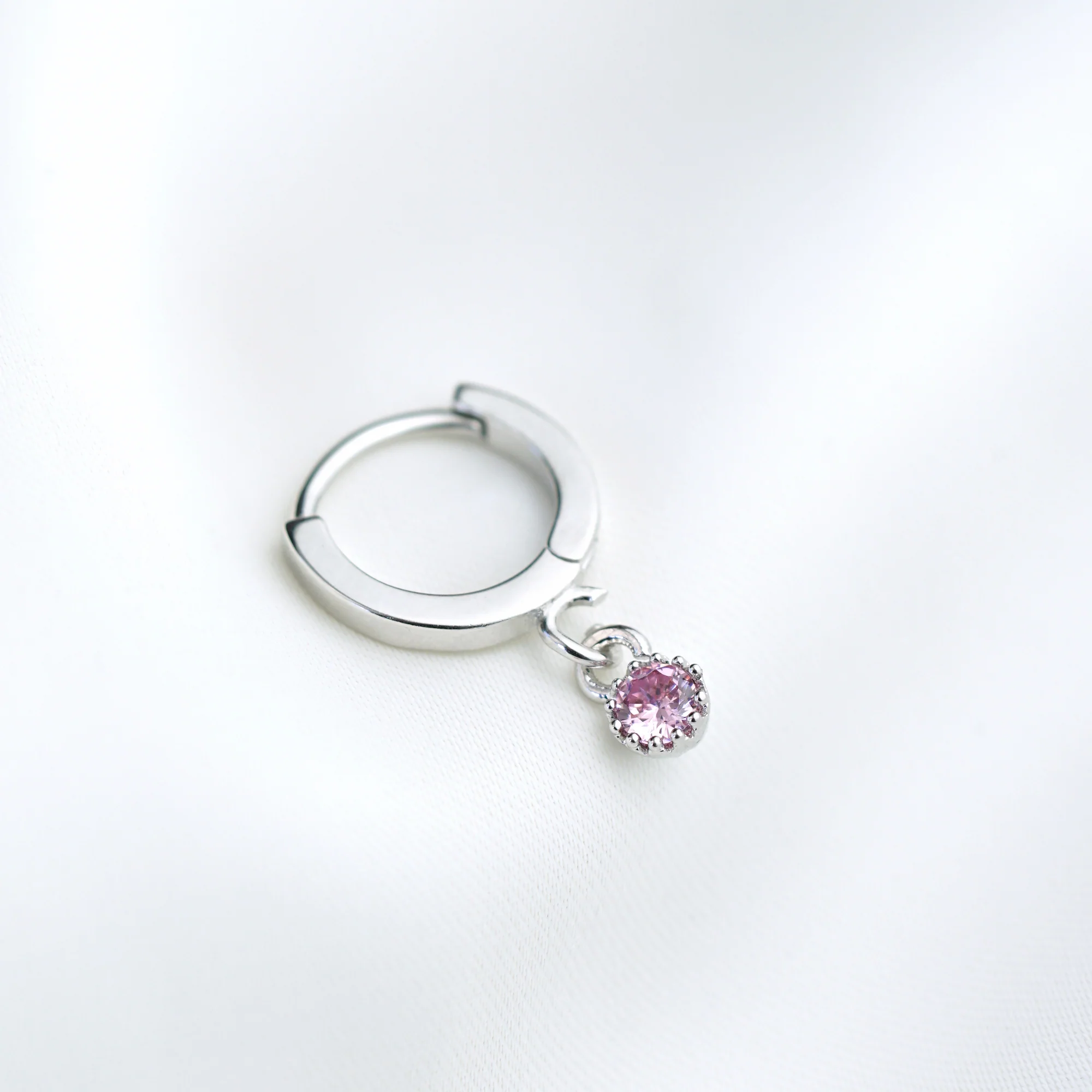 Silver Small Birthstone Earring - Image 13