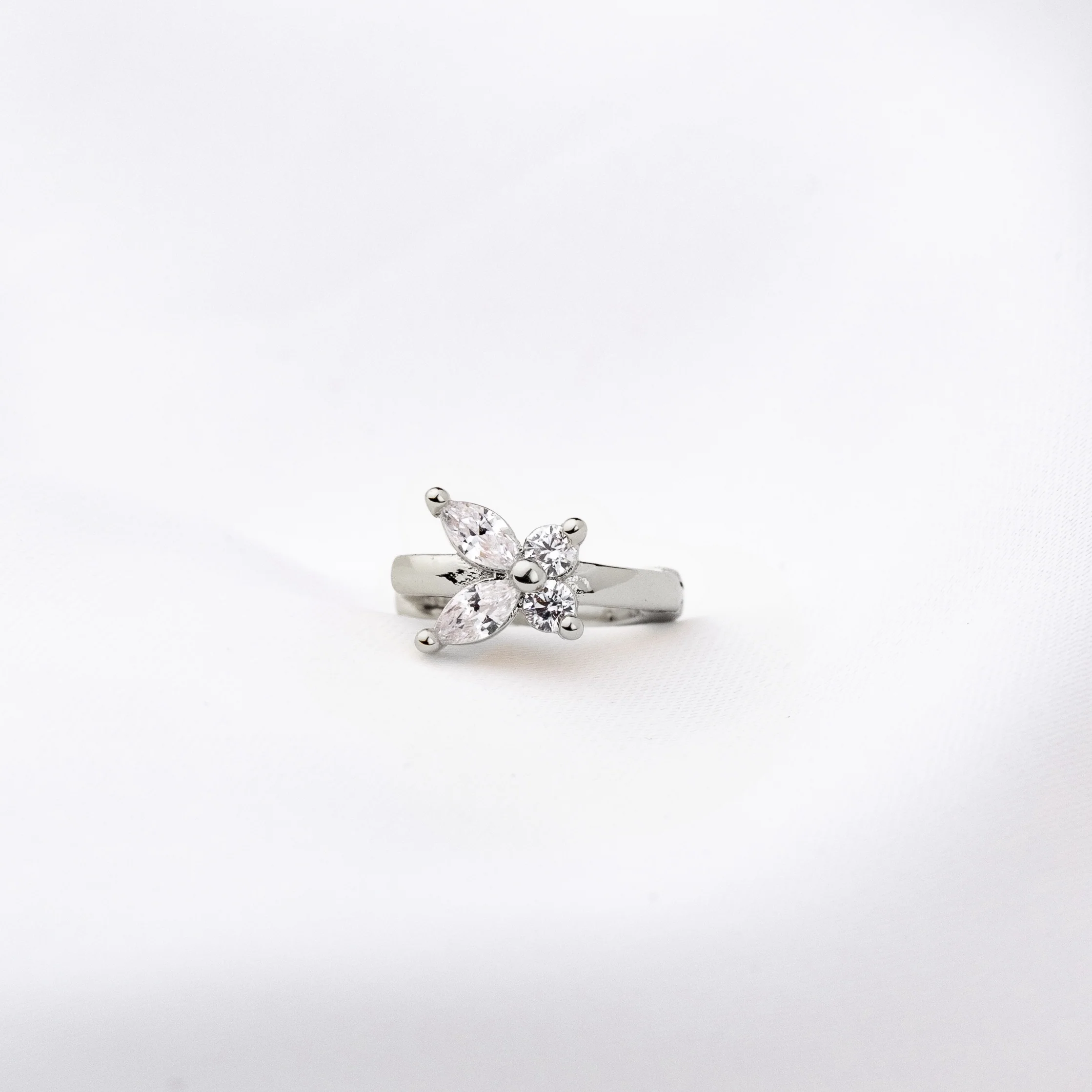 Silver Small Butterfly Hoop - Image 2