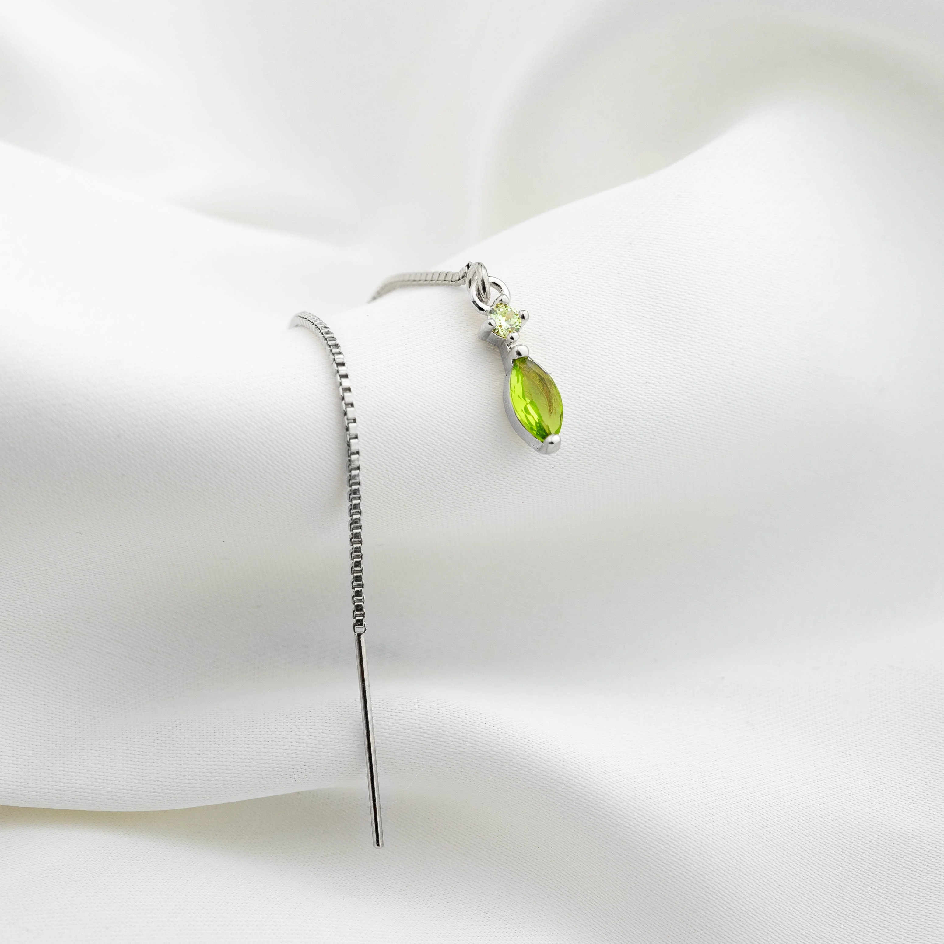Silver Sparkling Peridot Earthread - Image 2