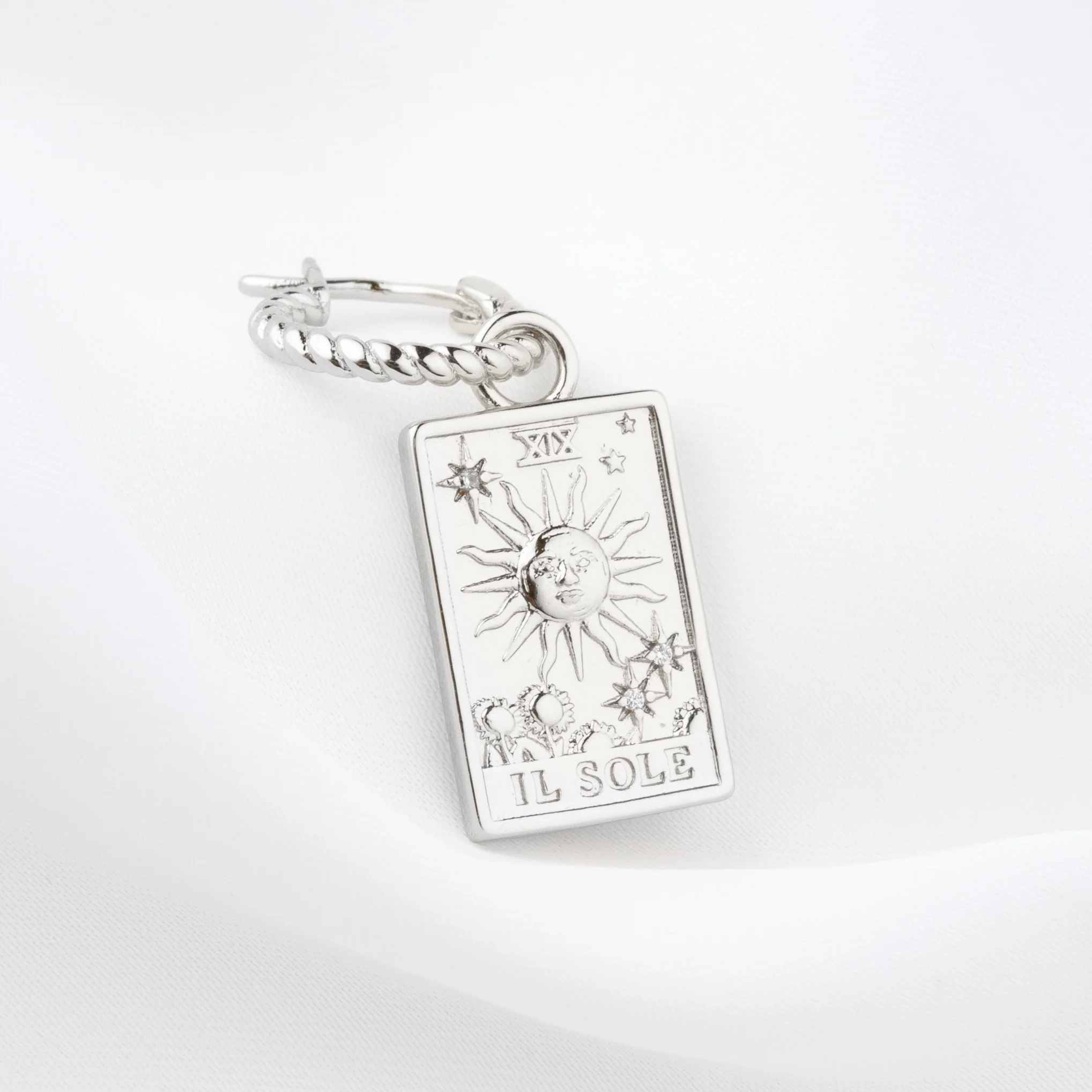 Silver Tarot Card Earring - Image 5