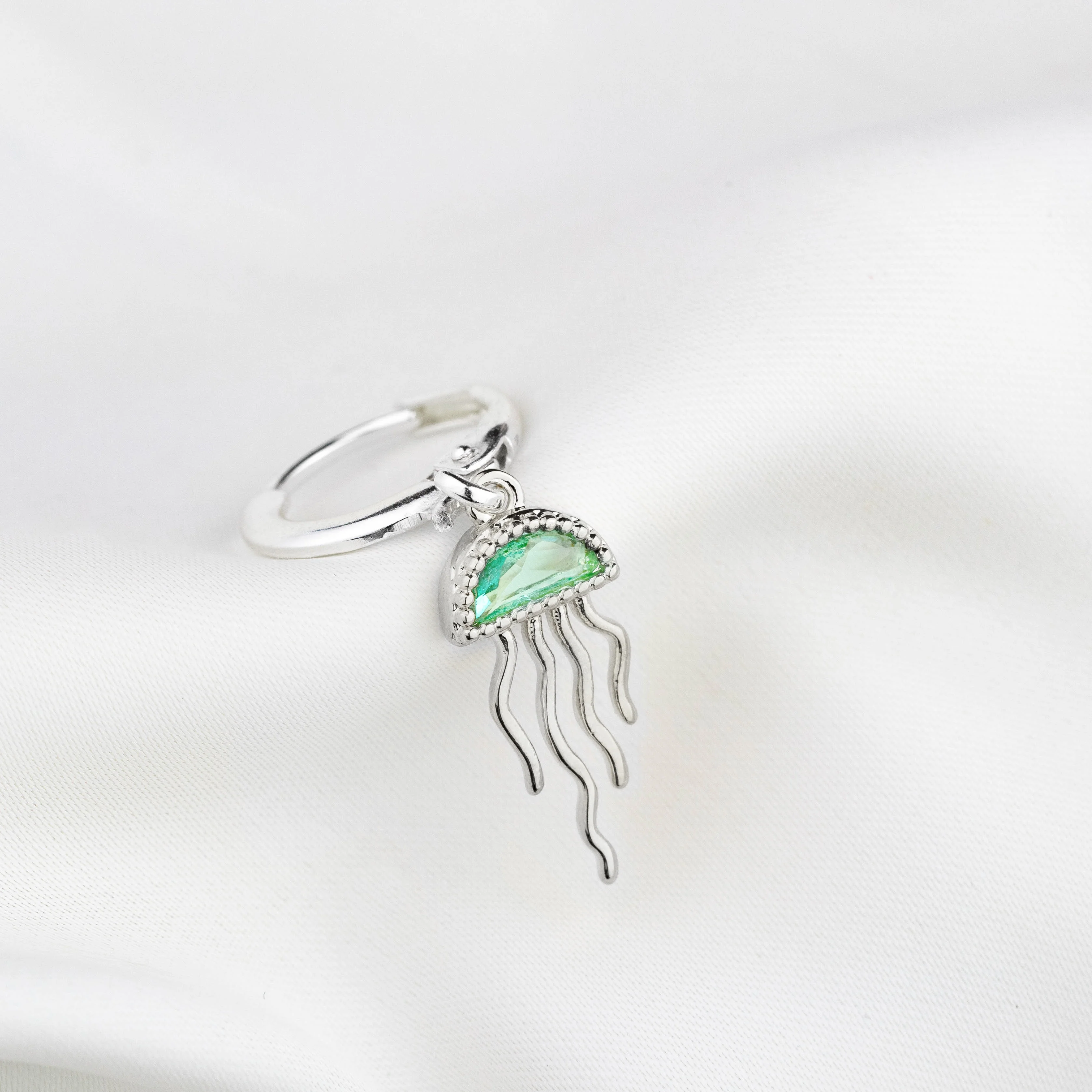Silver Tropical Jellyfish Earring
