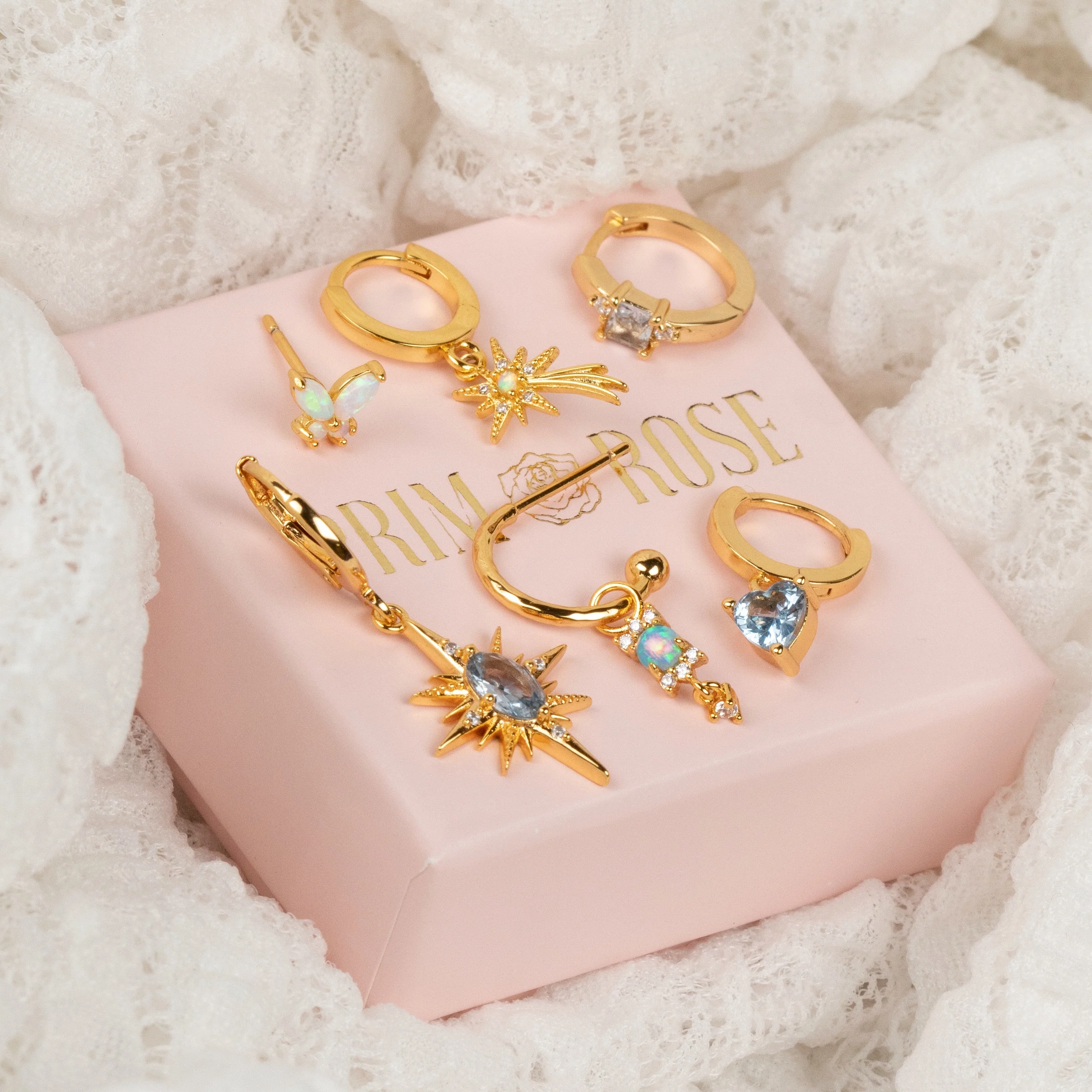 Sparkling Opal Drop Earring - Image 2