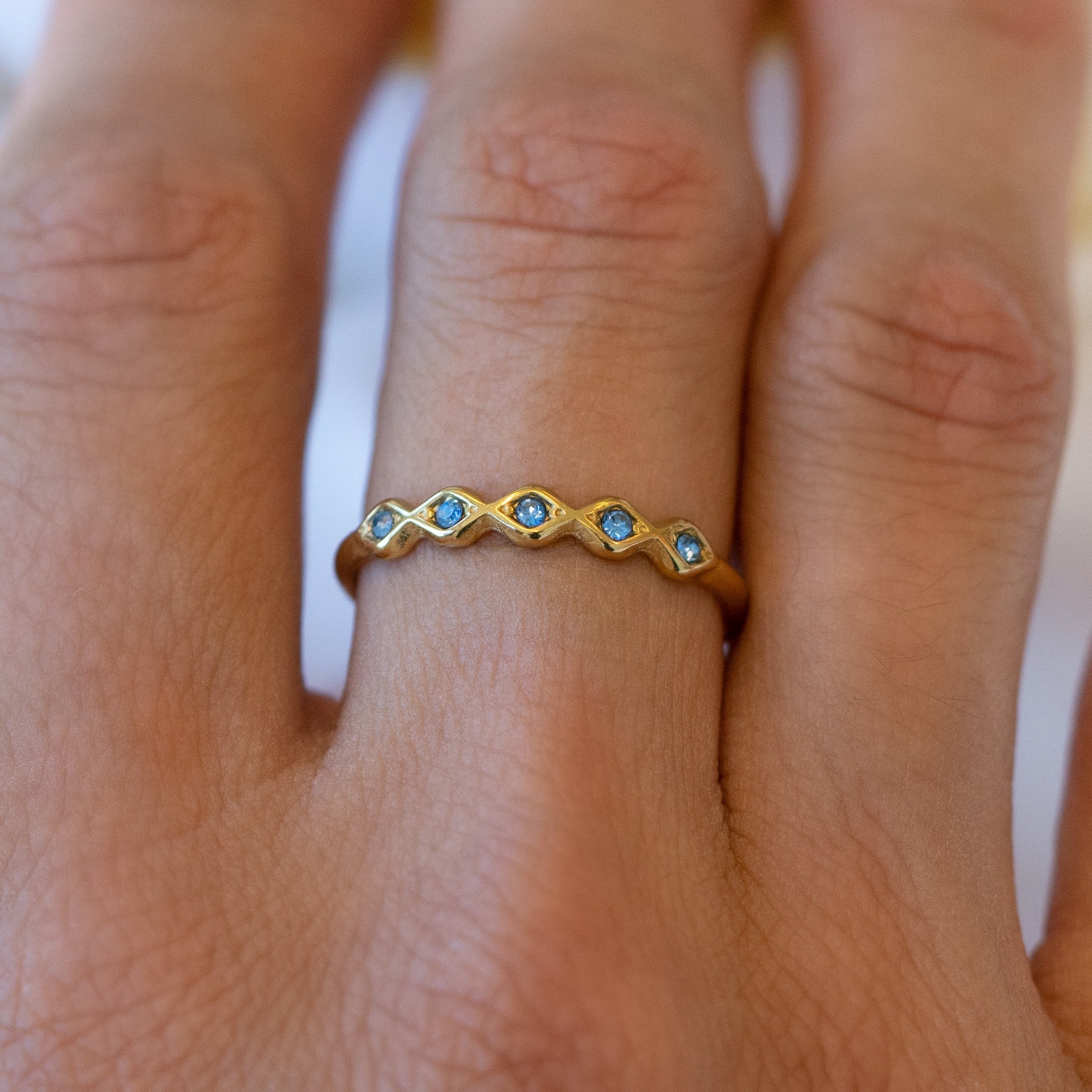Sparkling Sky Blue Ring - Image 3