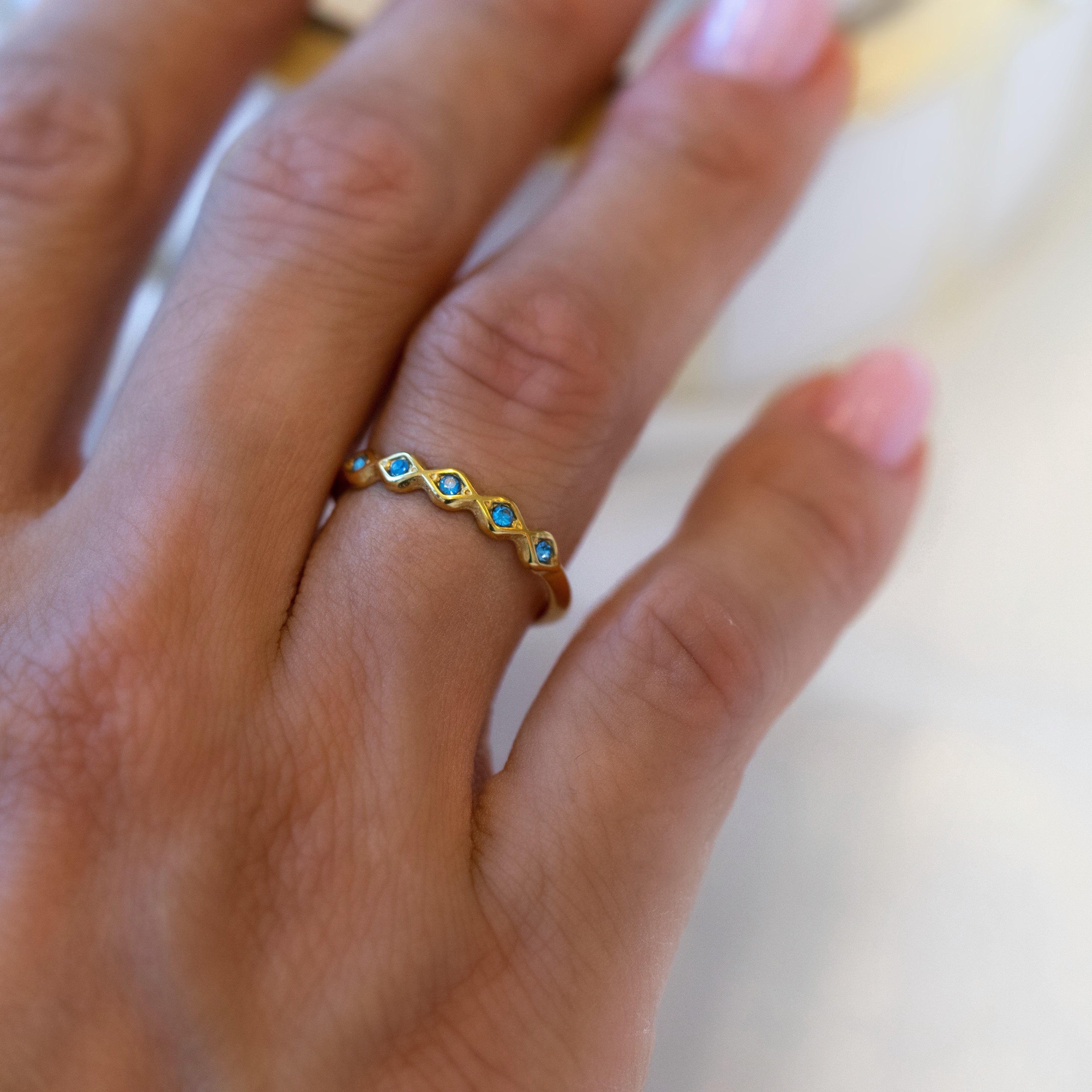 Sparkling Sky Blue Ring - Image 5