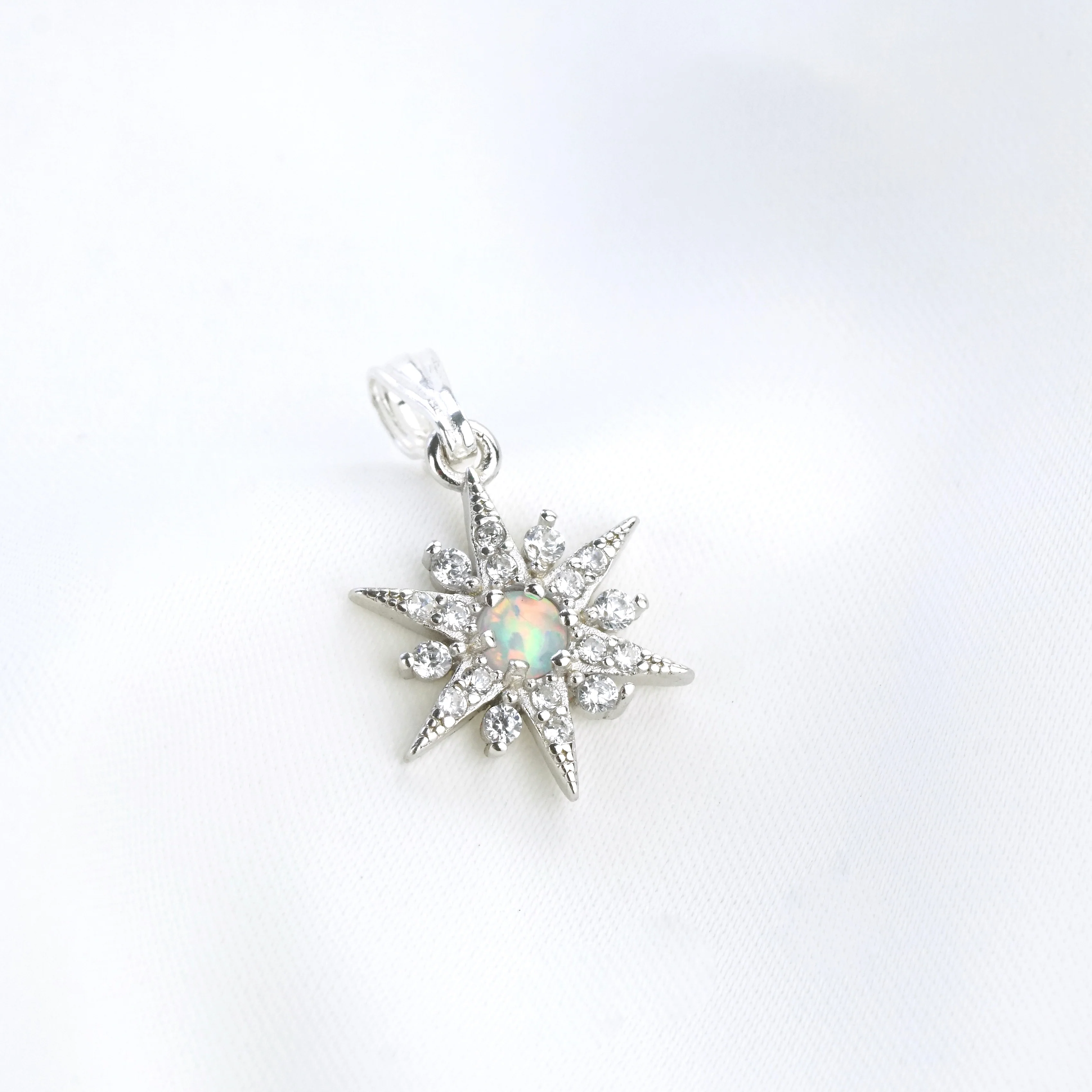 Silver Opal North Star Necklace - Image 3