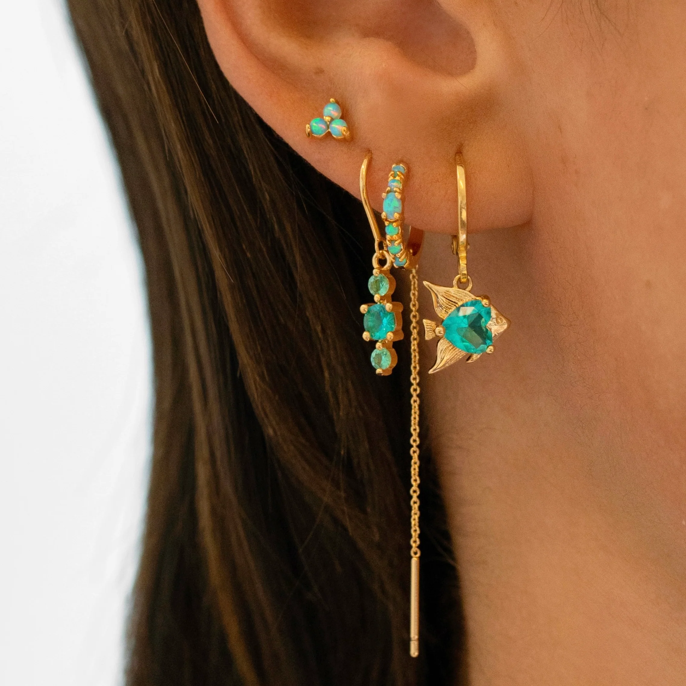 Triple Turquoise Drop Earthread - Image 2