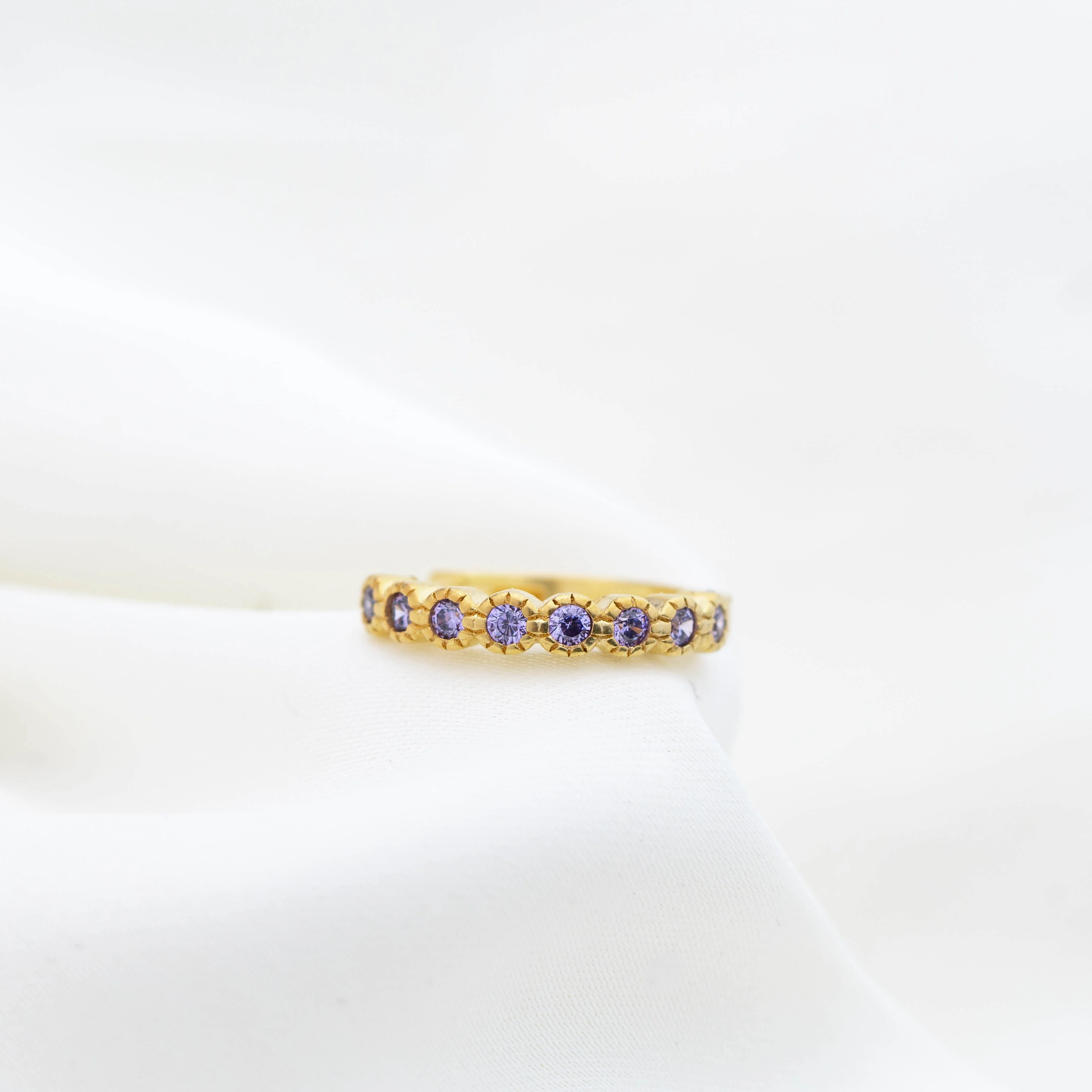 Violet Dotted Hoop - Image 3